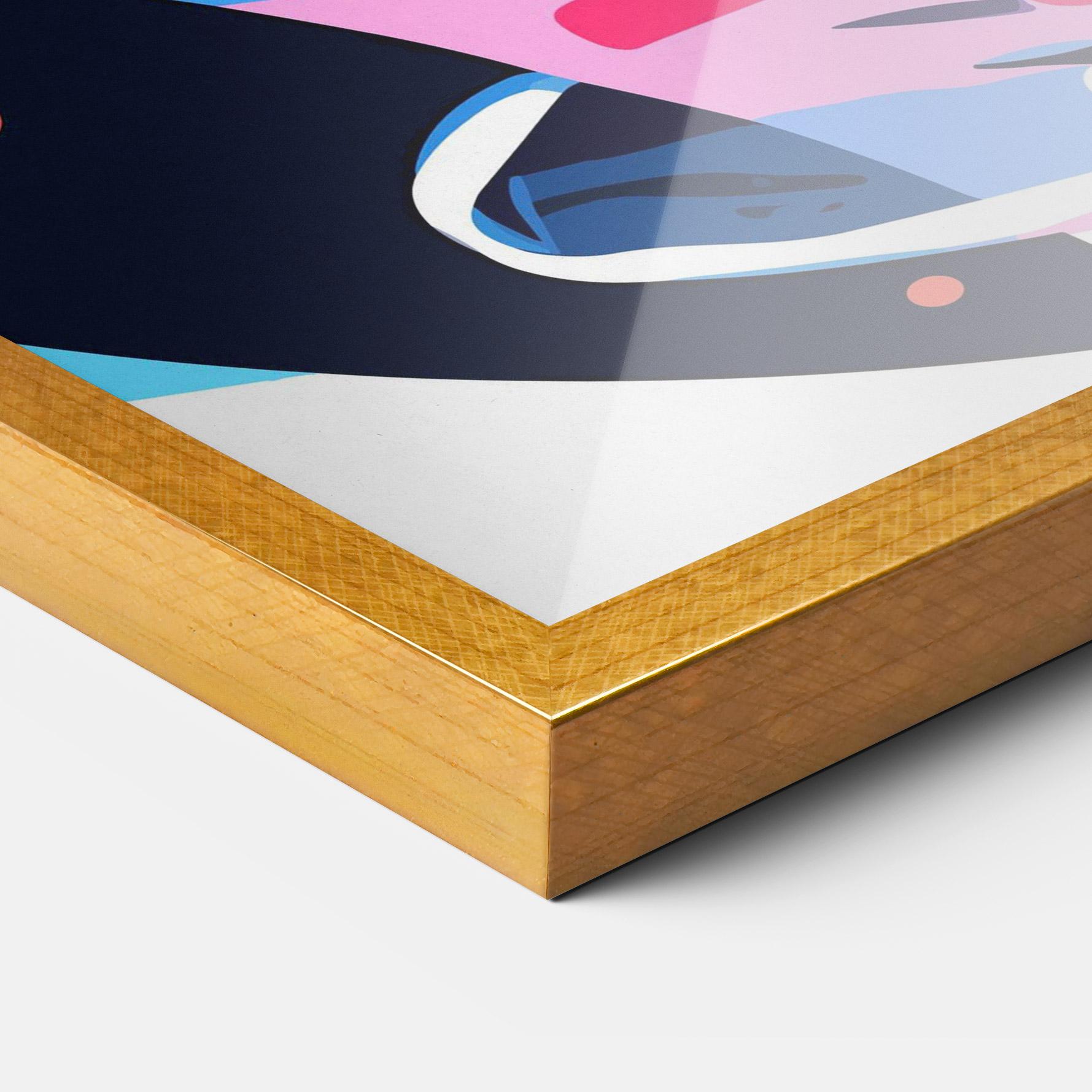 Keretezett Poszter Red Cocktail Art mockup 3