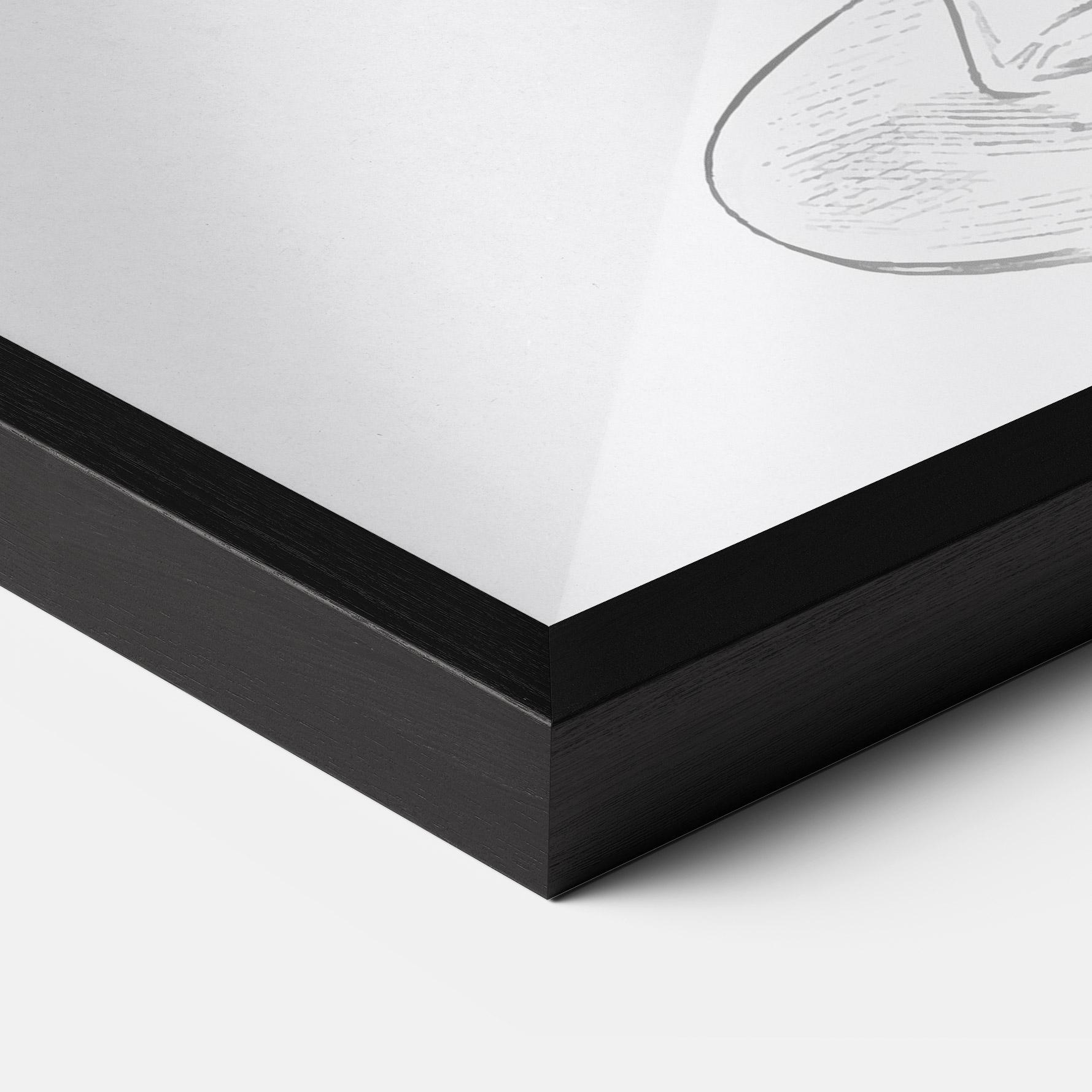 Keretezett Poszter Hand Drawn Glass mockup 3