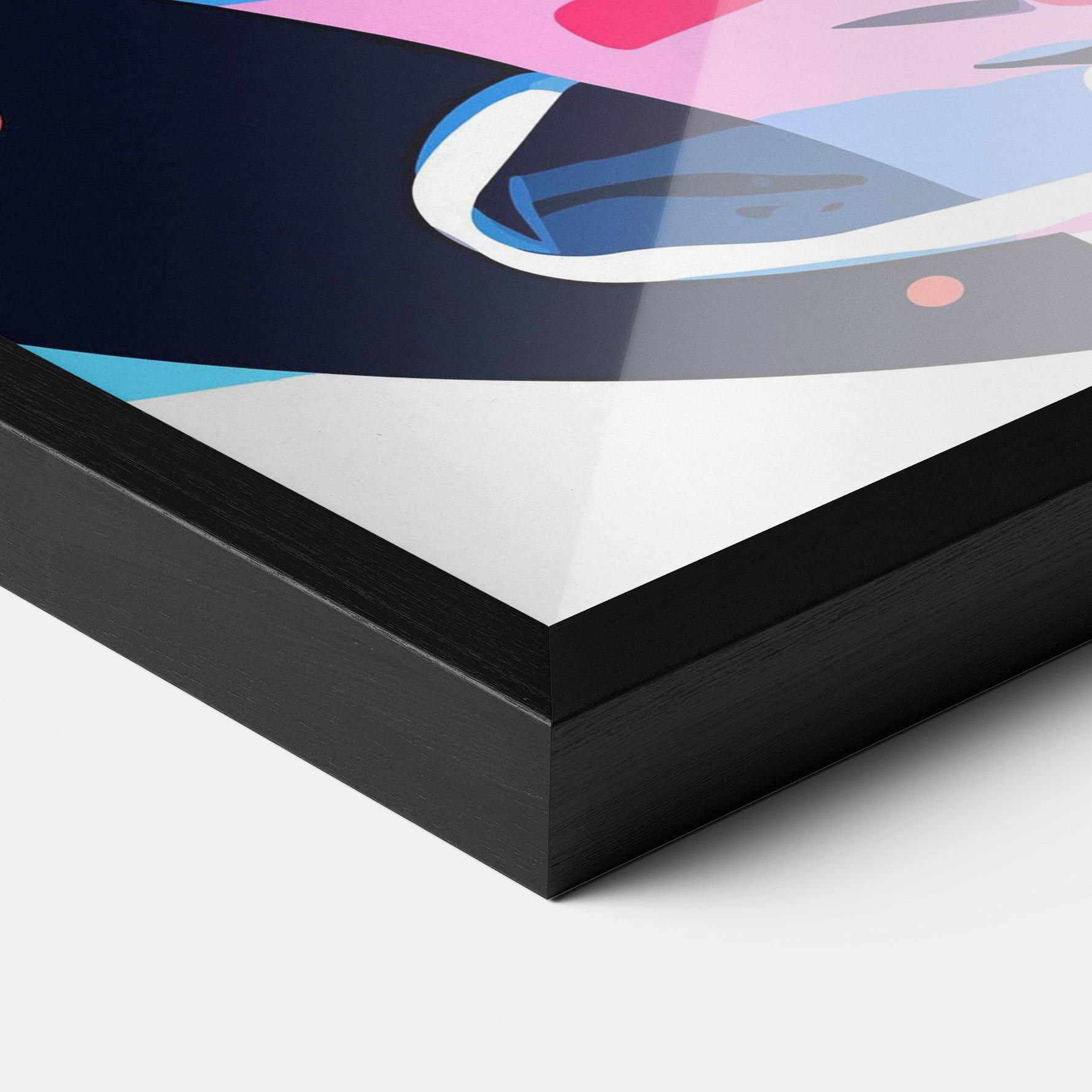 Keretezett Poszter Red Cocktail Art mockup 3