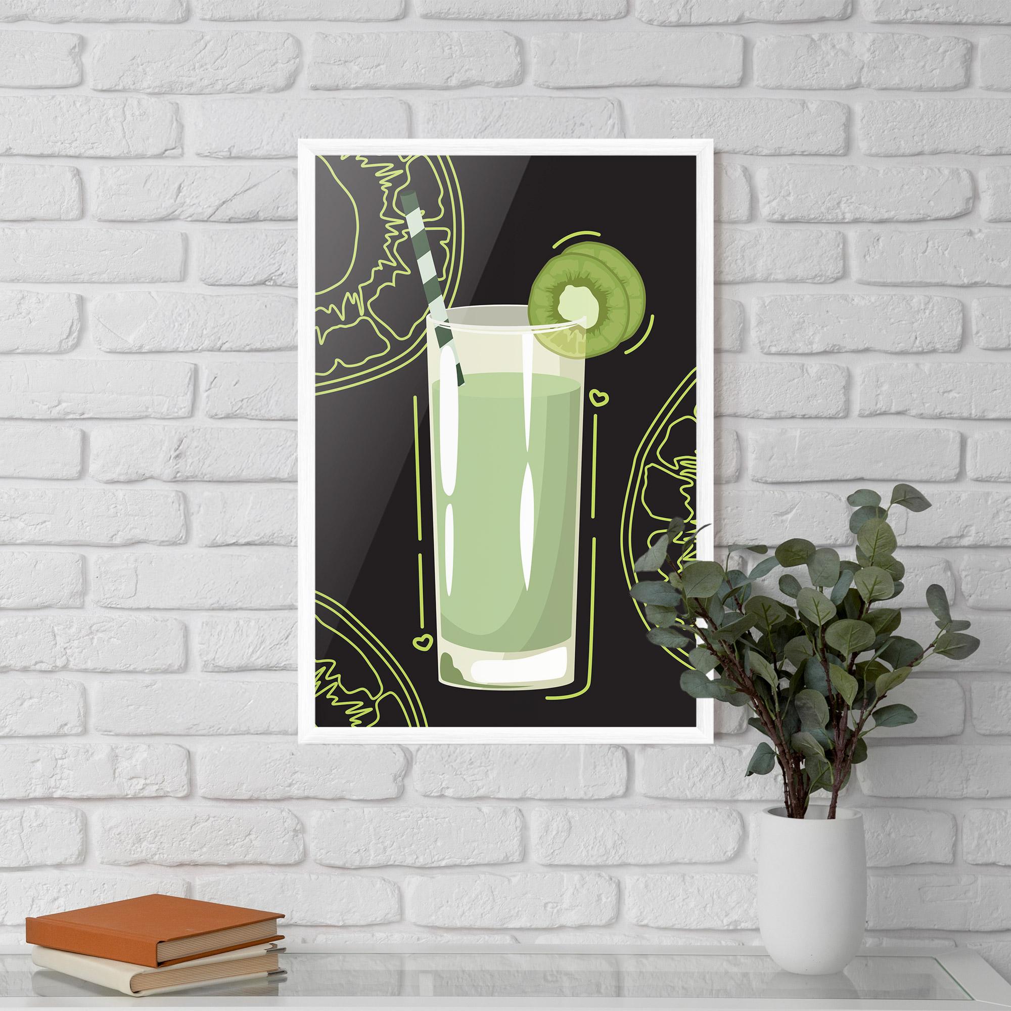 Keretezett Poszter Kiwi Drink mockup 5
