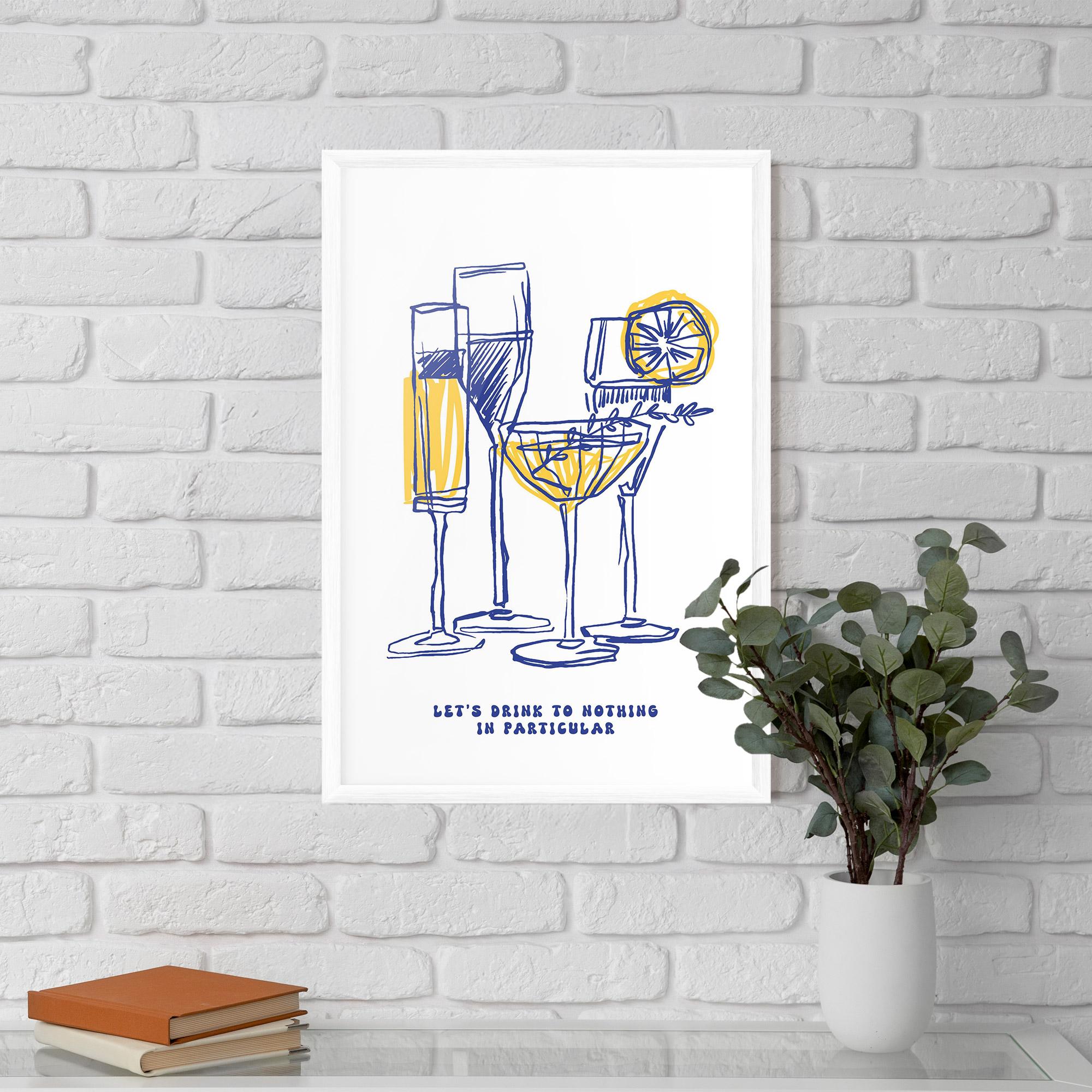 Keretezett Poszter Lets Drink mockup 5