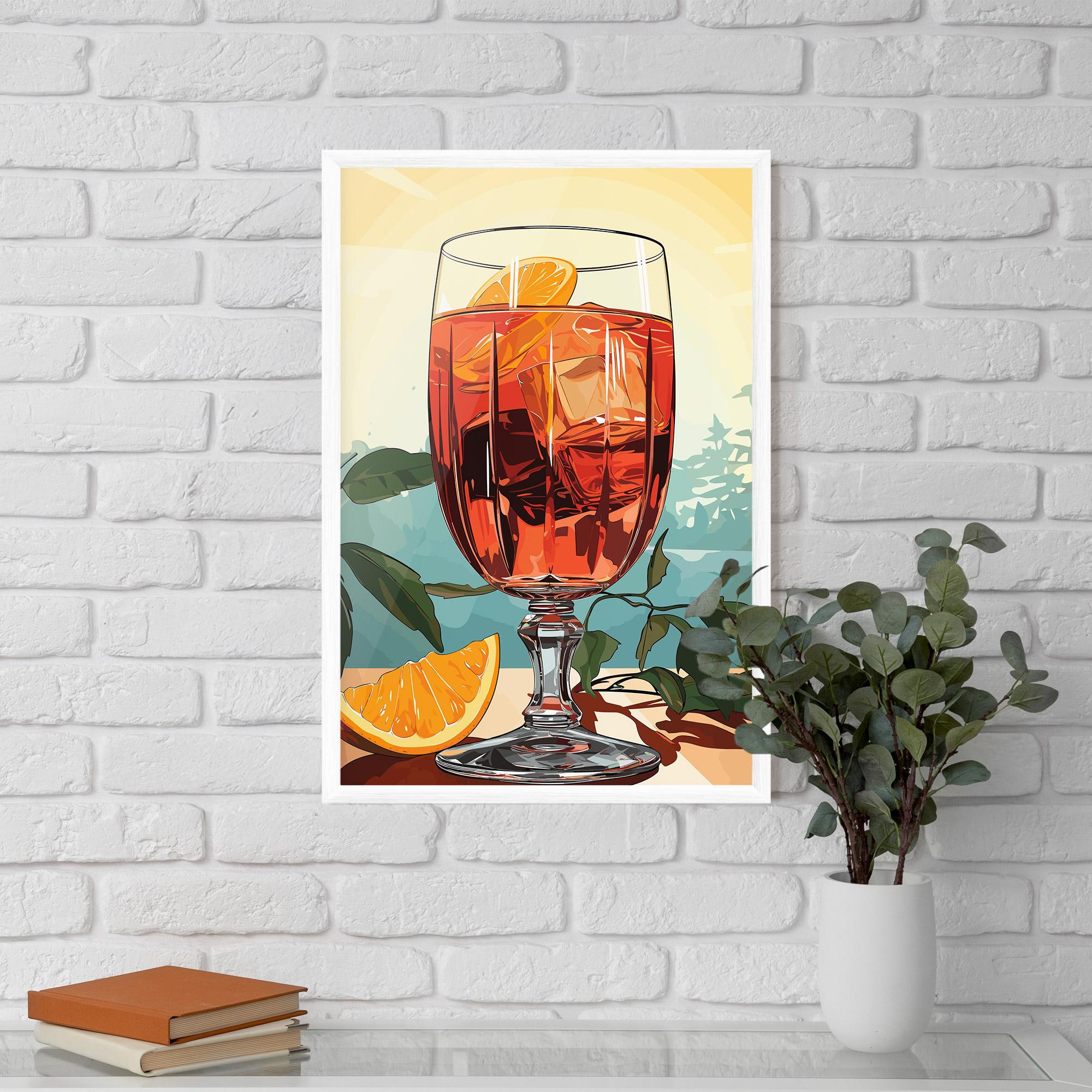 Keretezett Poszter Sunrise Cocktail mockup 5