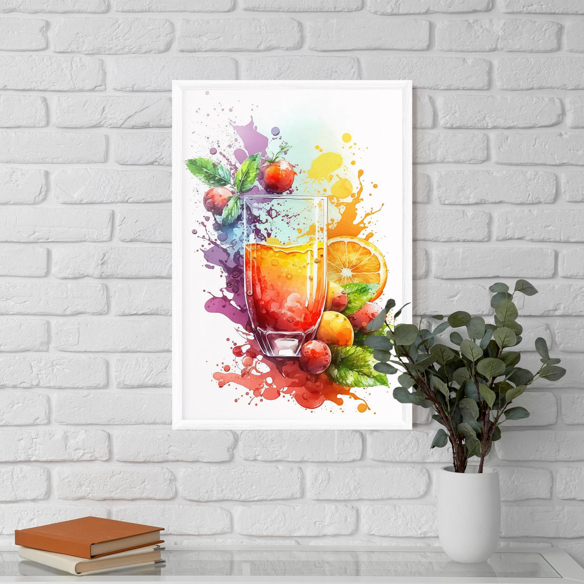 Keretezett Poszter Watercolor Drink mockup 5