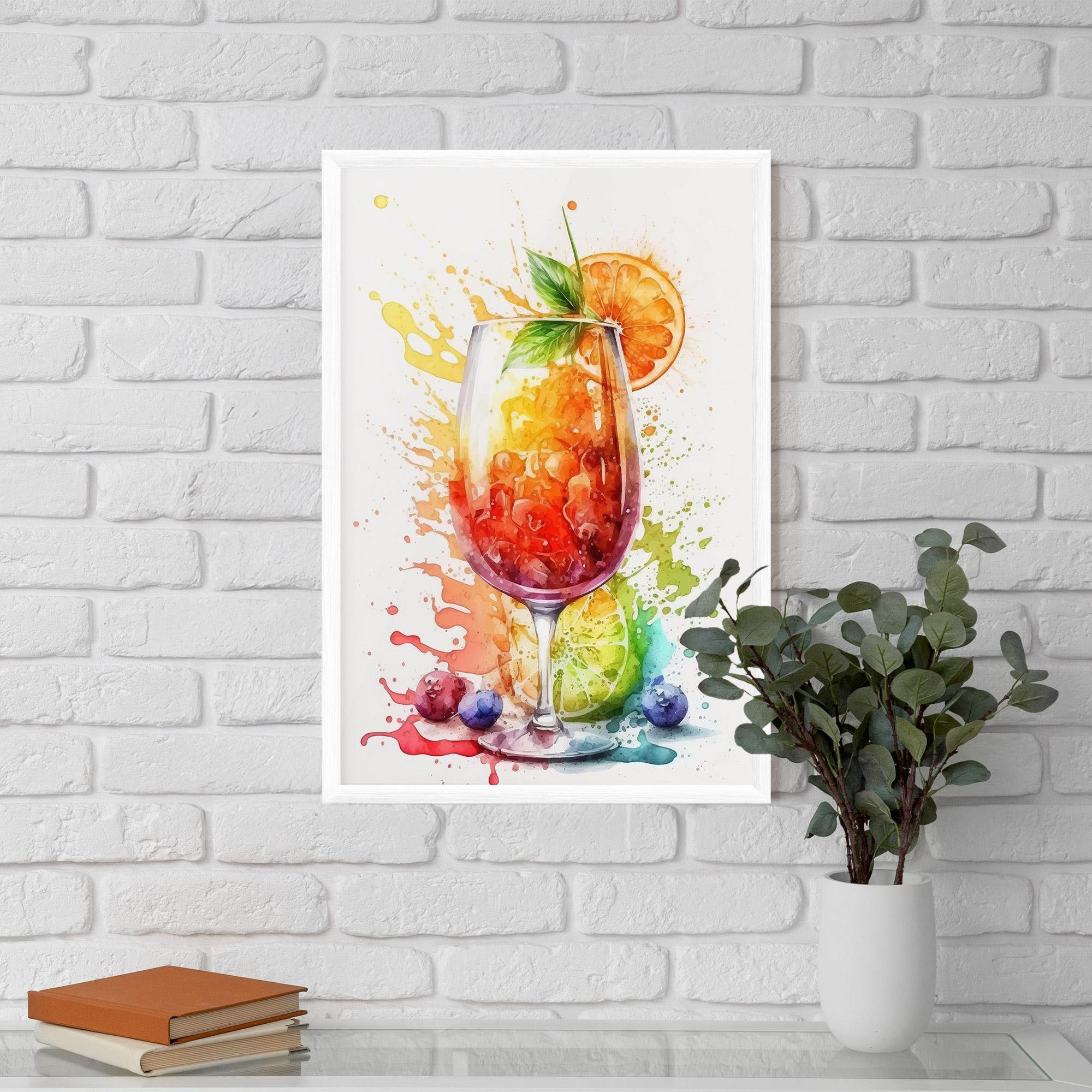 Keretezett Poszter Watercolor Juice mockup 5
