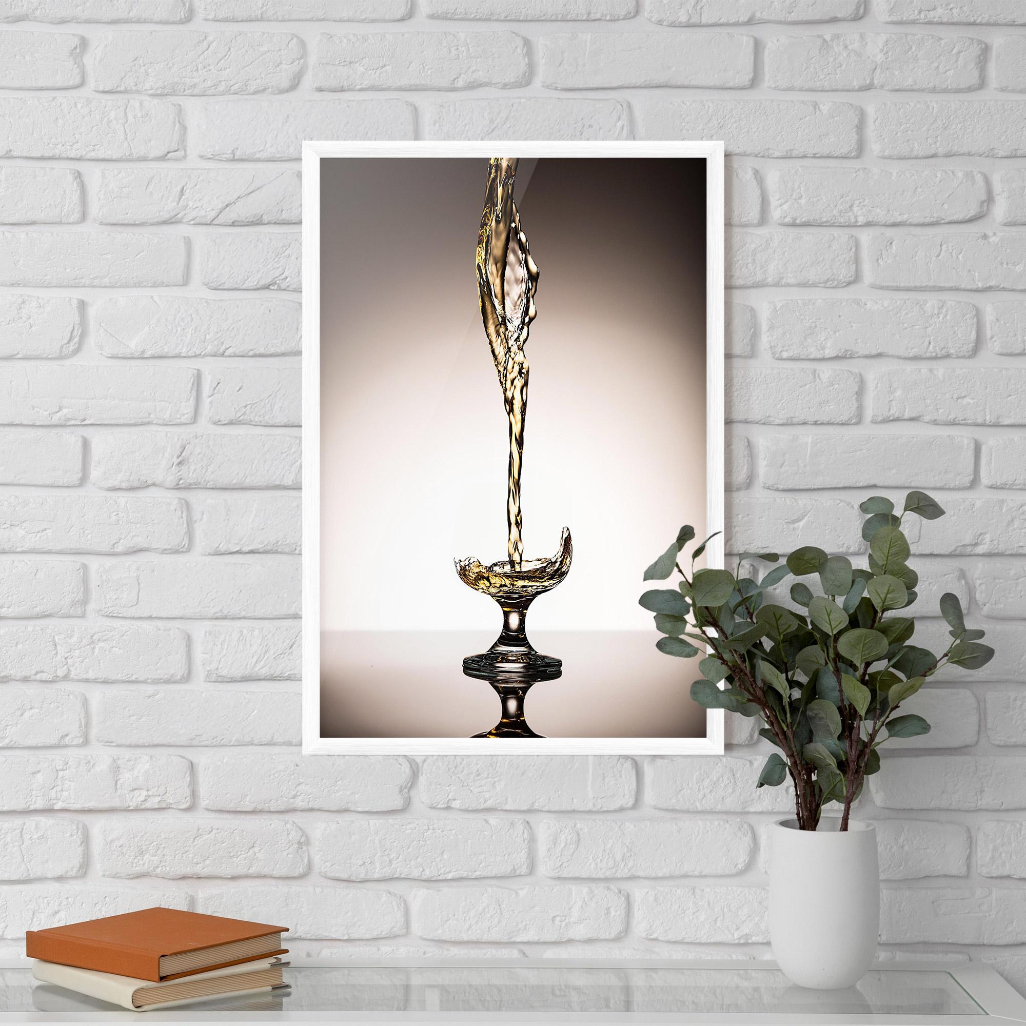 Keretezett Poszter White Wine Splash mockup 5