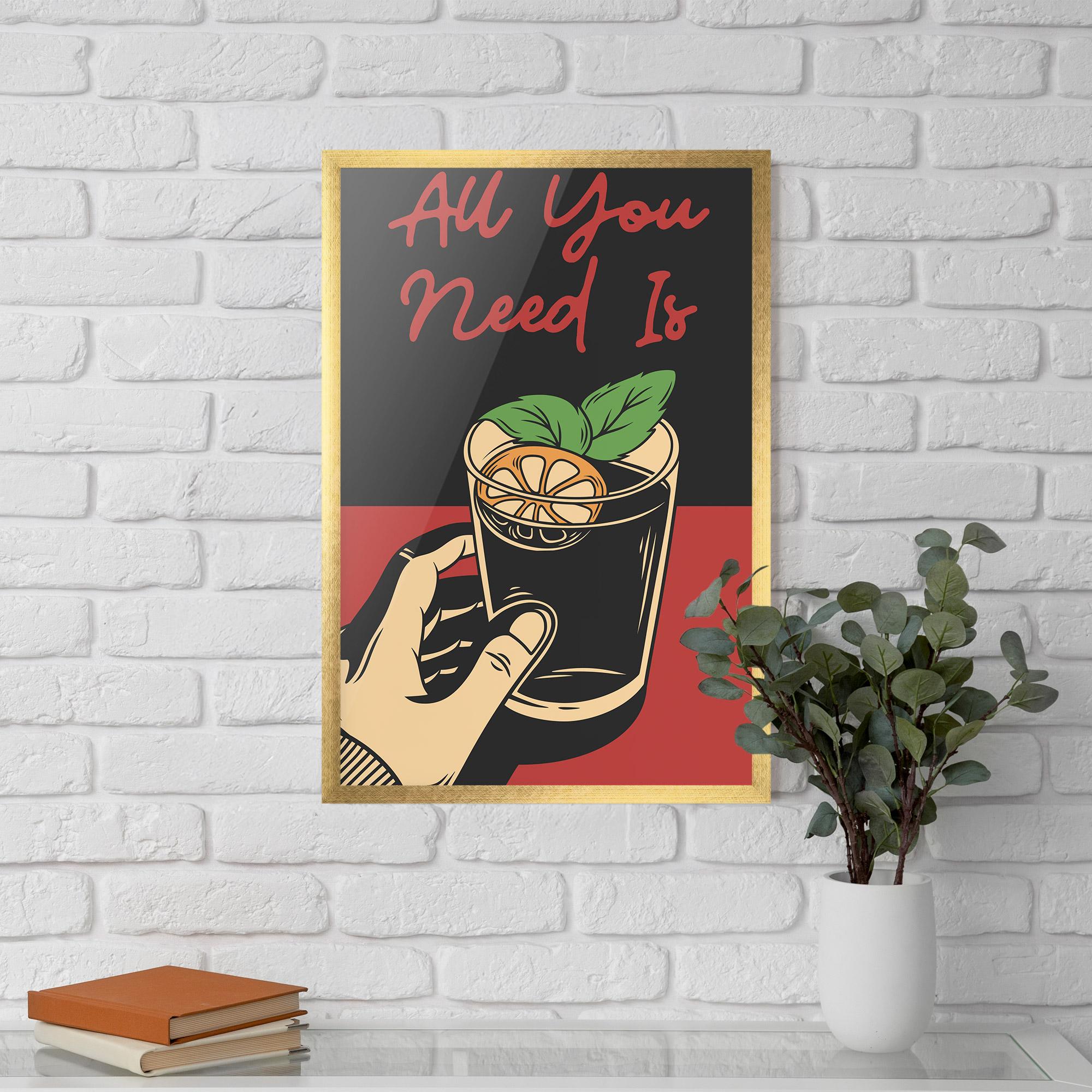 Keretezett Poszter All U Need mockup 5