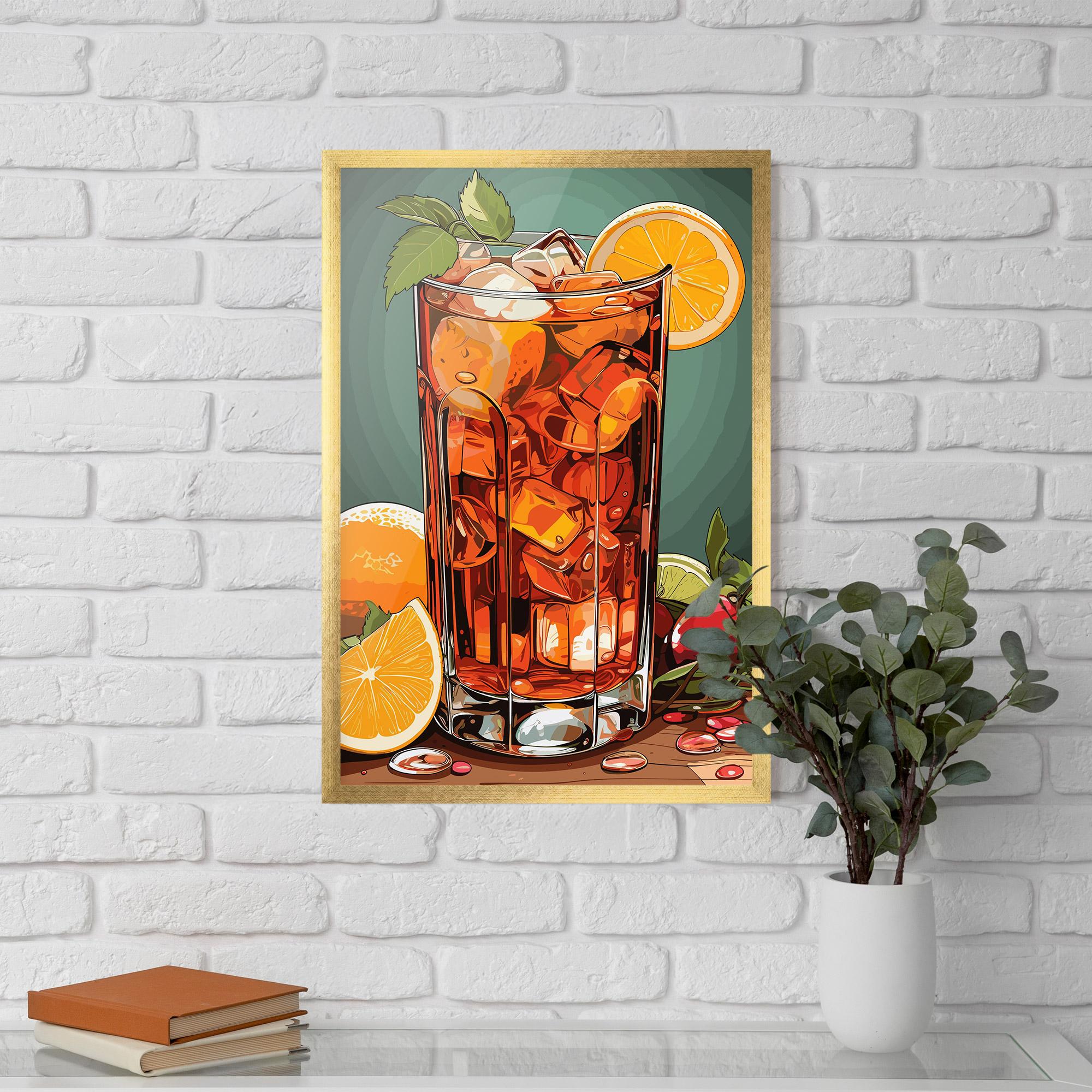 Keretezett Poszter Brown Cocktail mockup 5