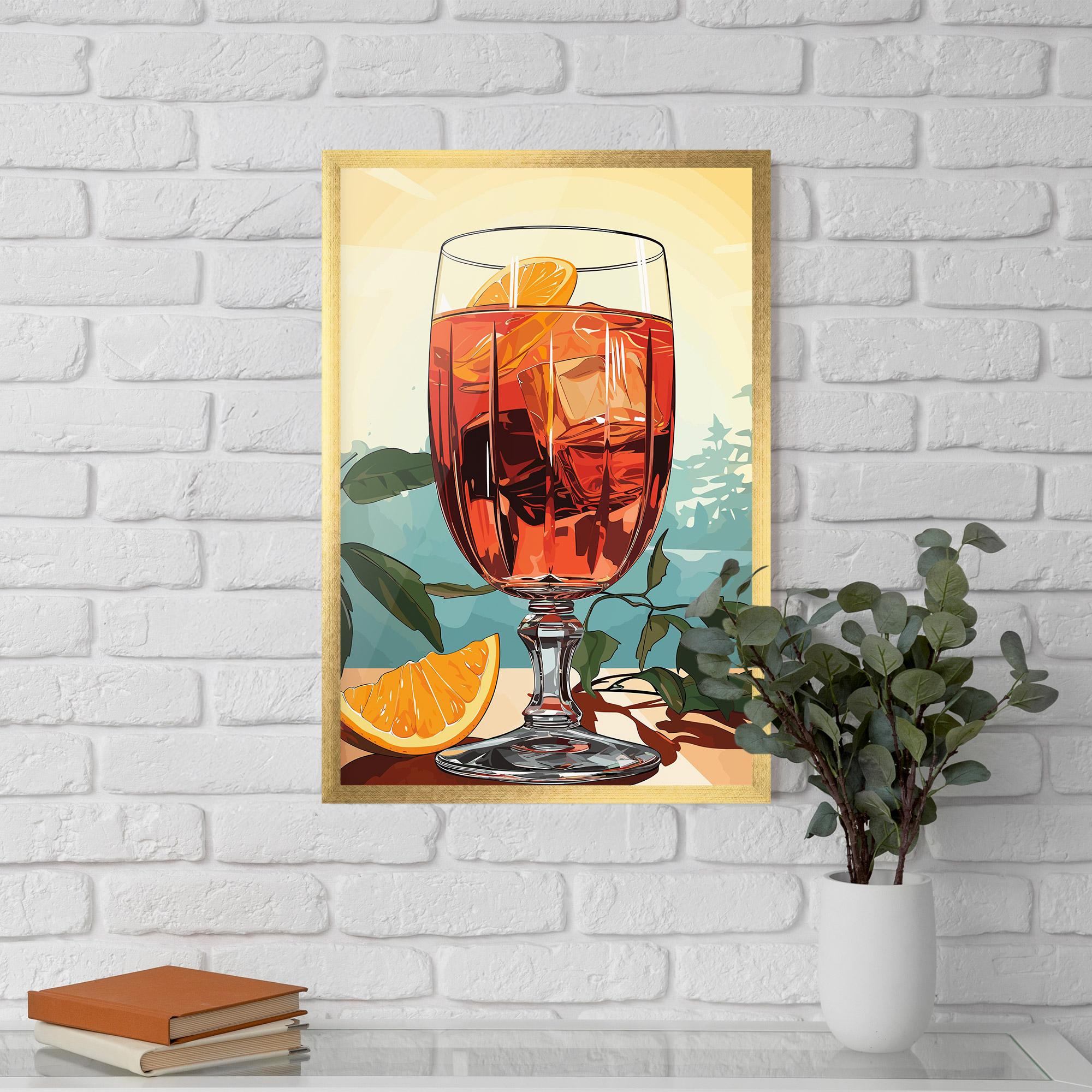 Keretezett Poszter Sunrise Cocktail mockup 5
