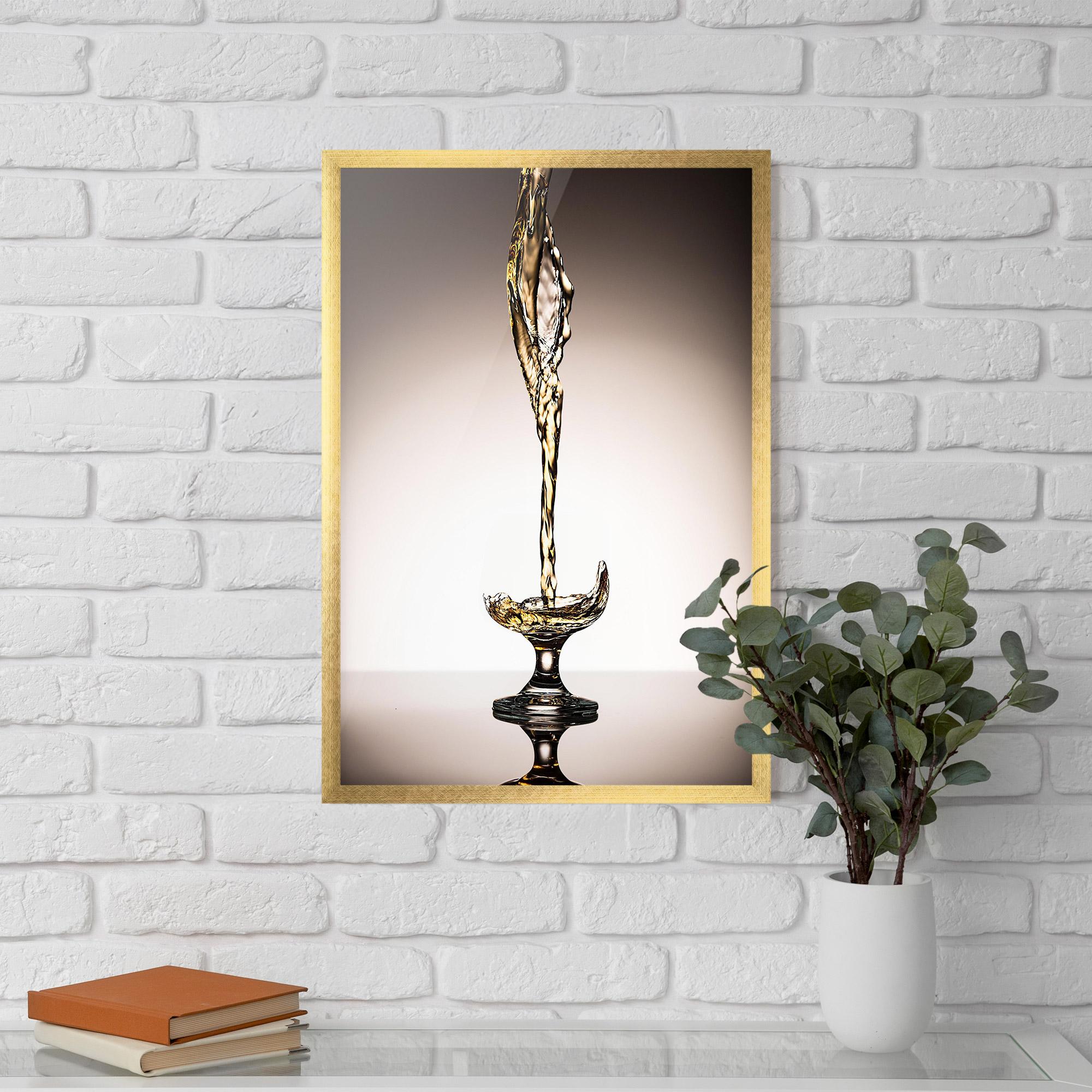 Keretezett Poszter White Wine Splash mockup 5