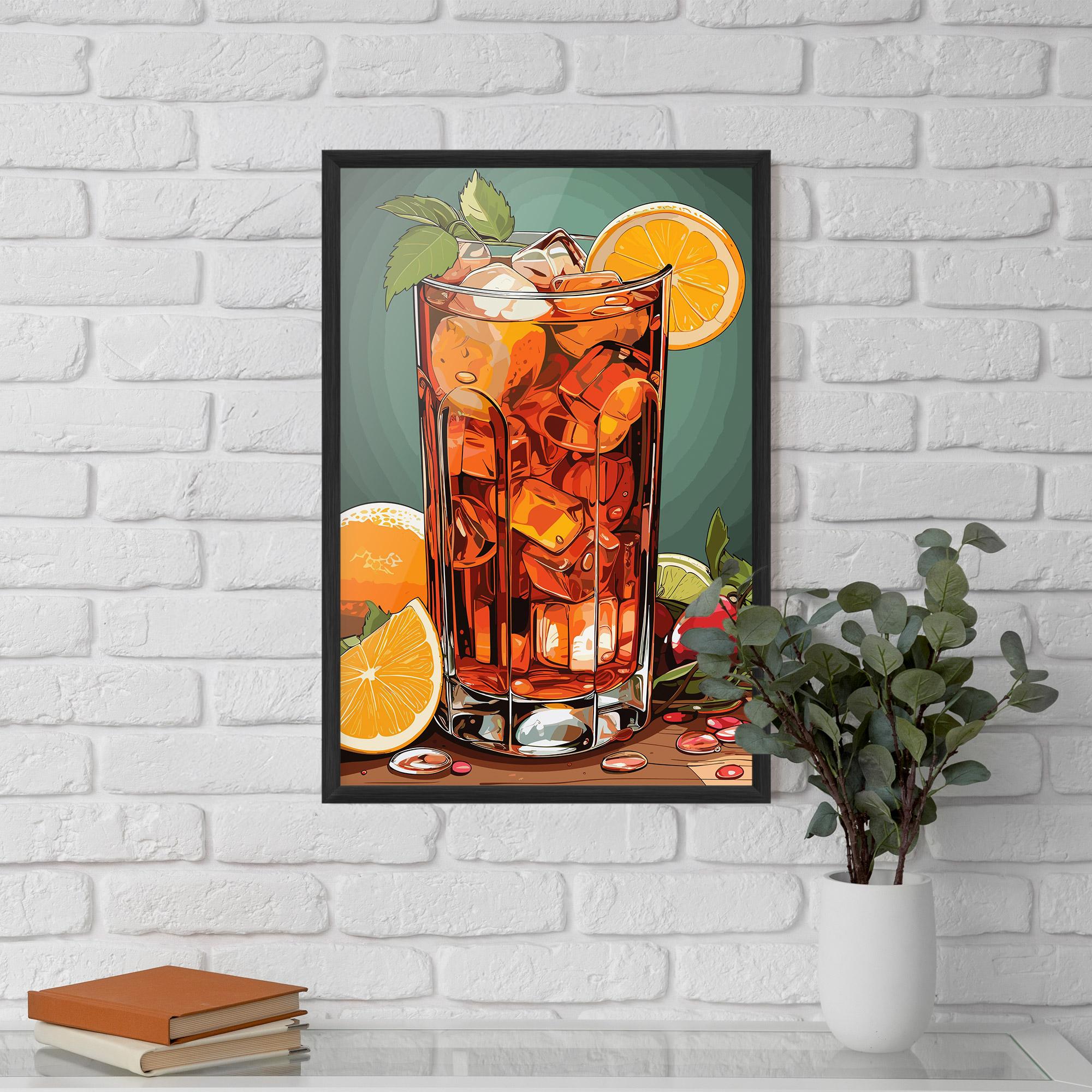 Keretezett Poszter Brown Cocktail mockup 5