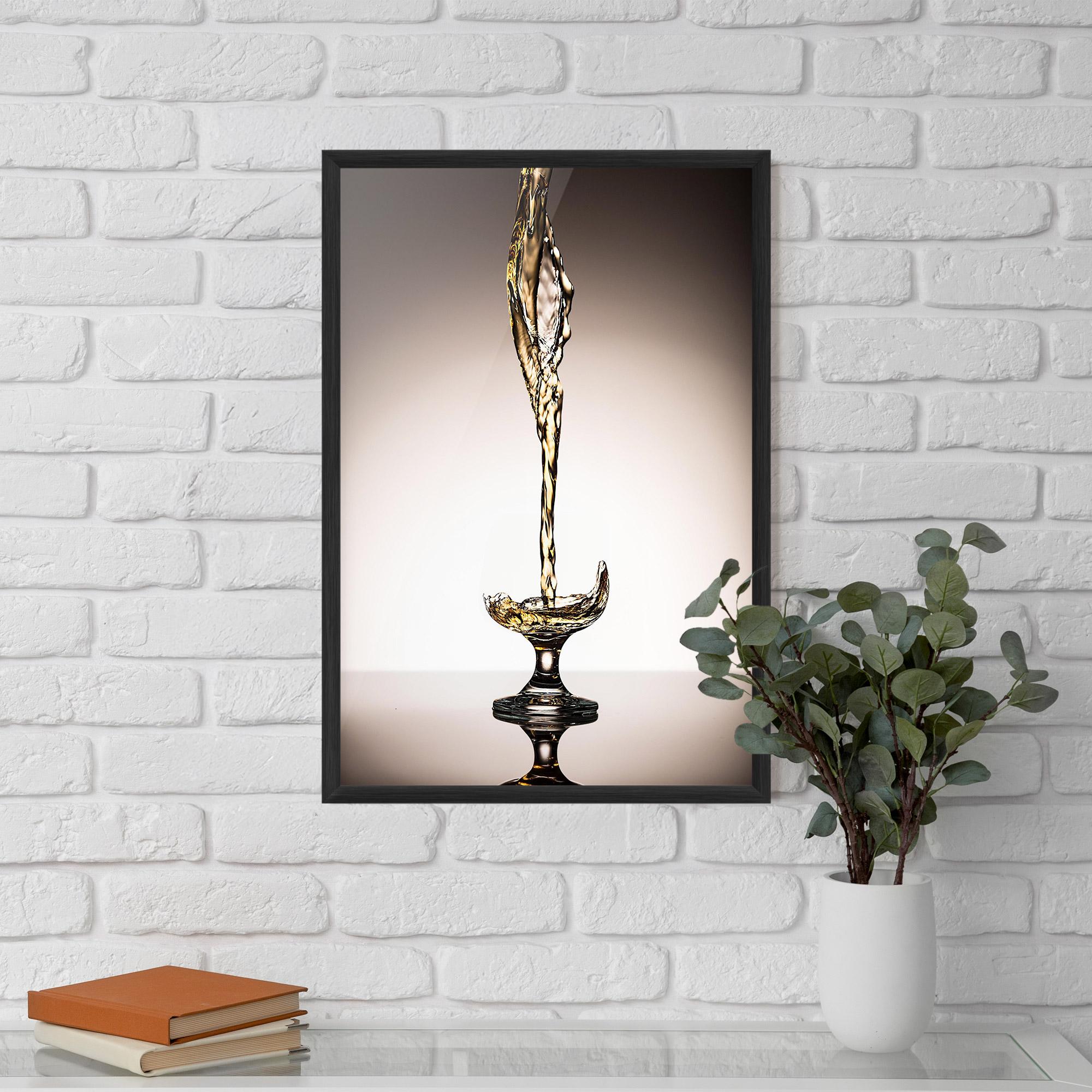 Keretezett Poszter White Wine Splash mockup 5