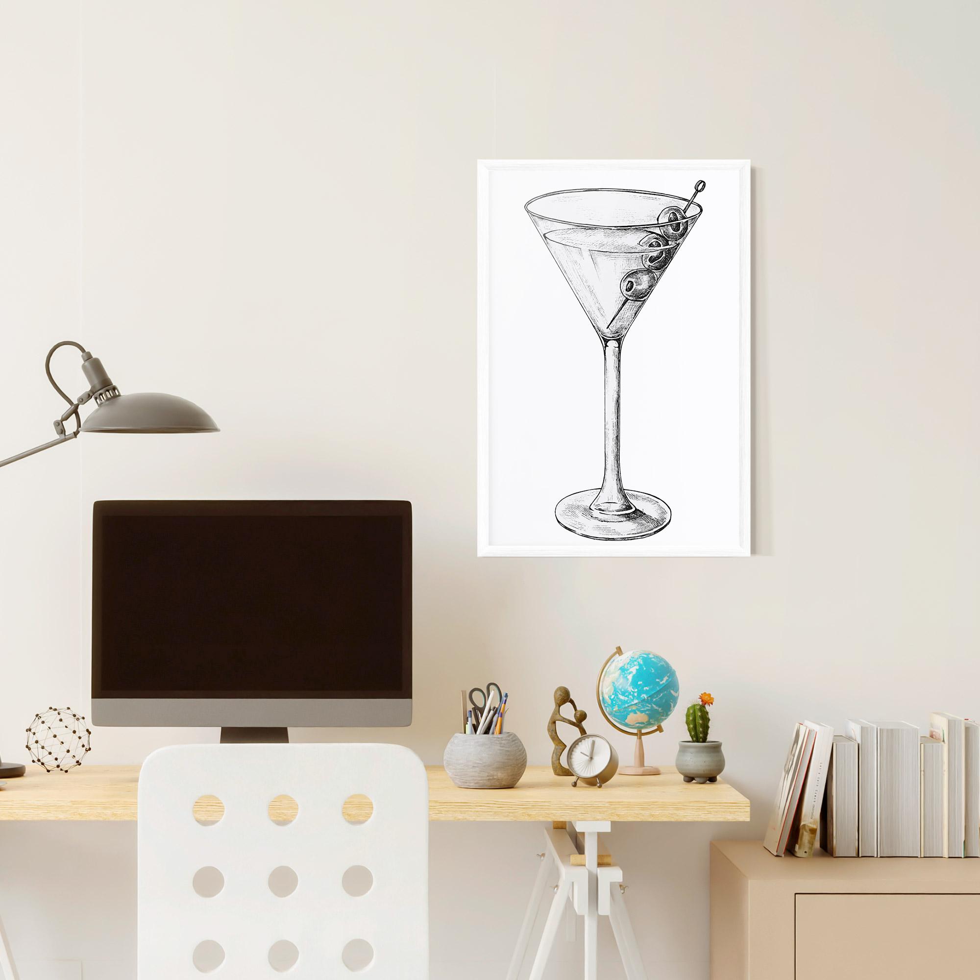 Keretezett Poszter Hand Drawn Glass mockup 6