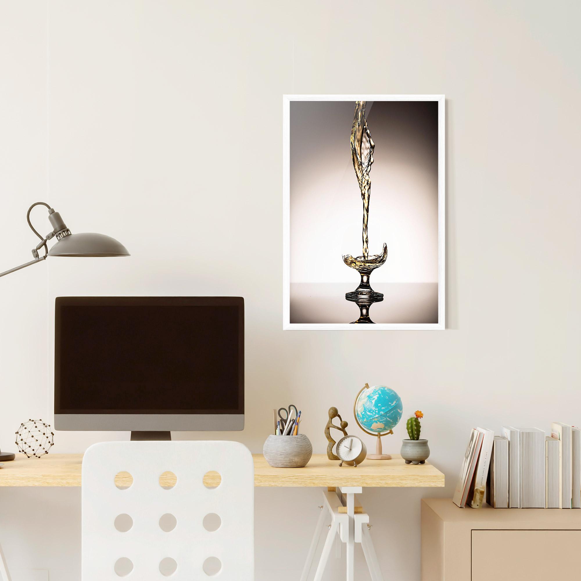 Keretezett Poszter White Wine Splash mockup 6