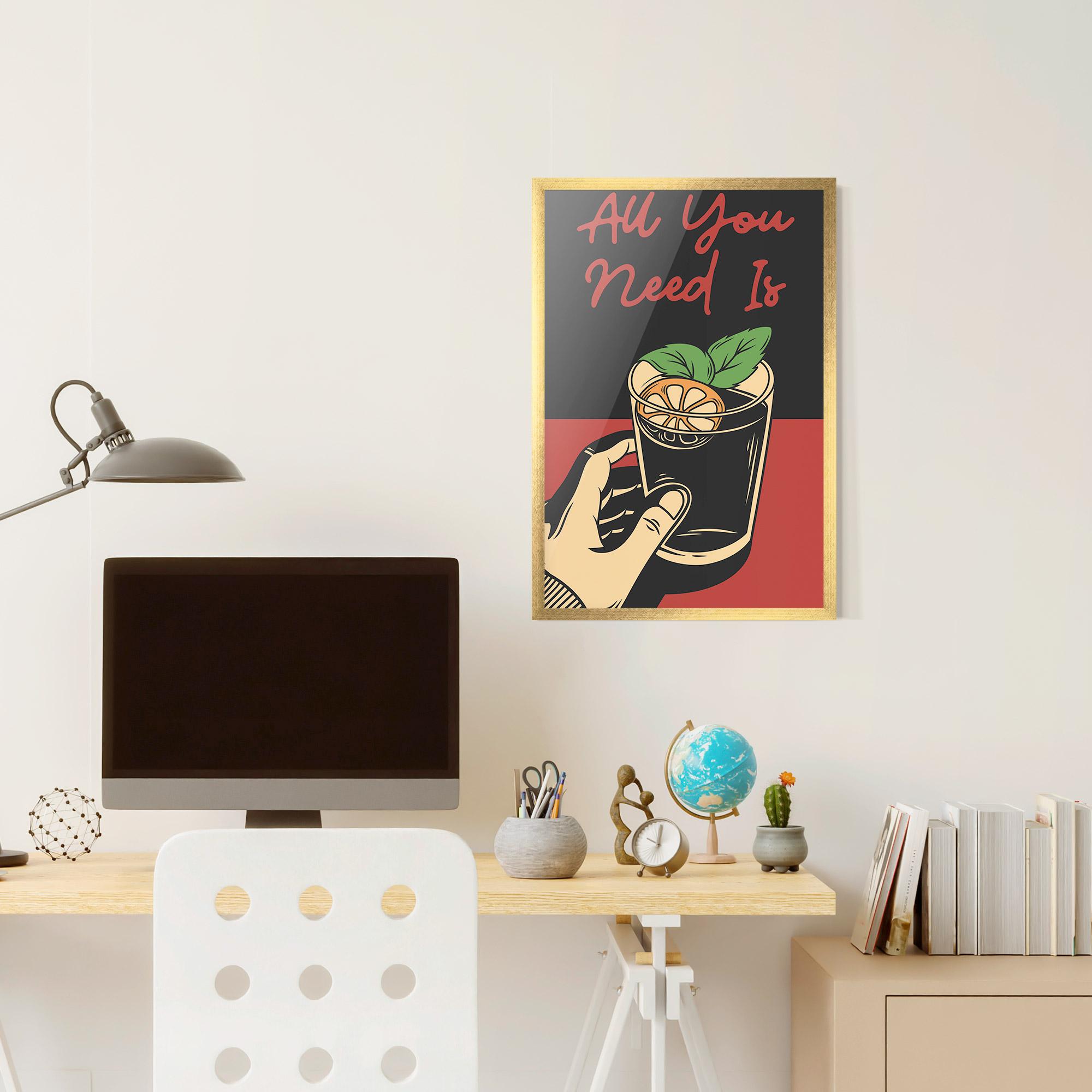 Keretezett Poszter All U Need mockup 6