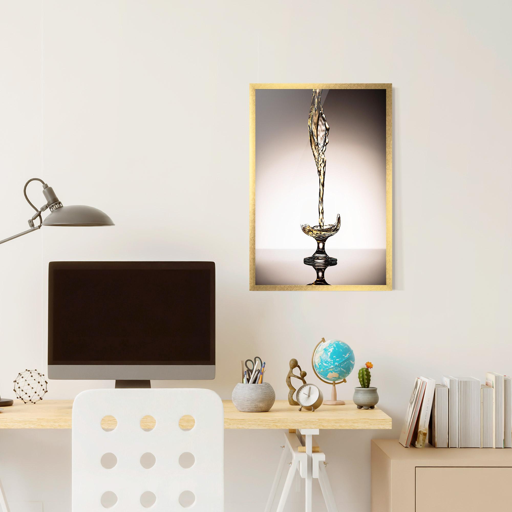 Keretezett Poszter White Wine Splash mockup 6