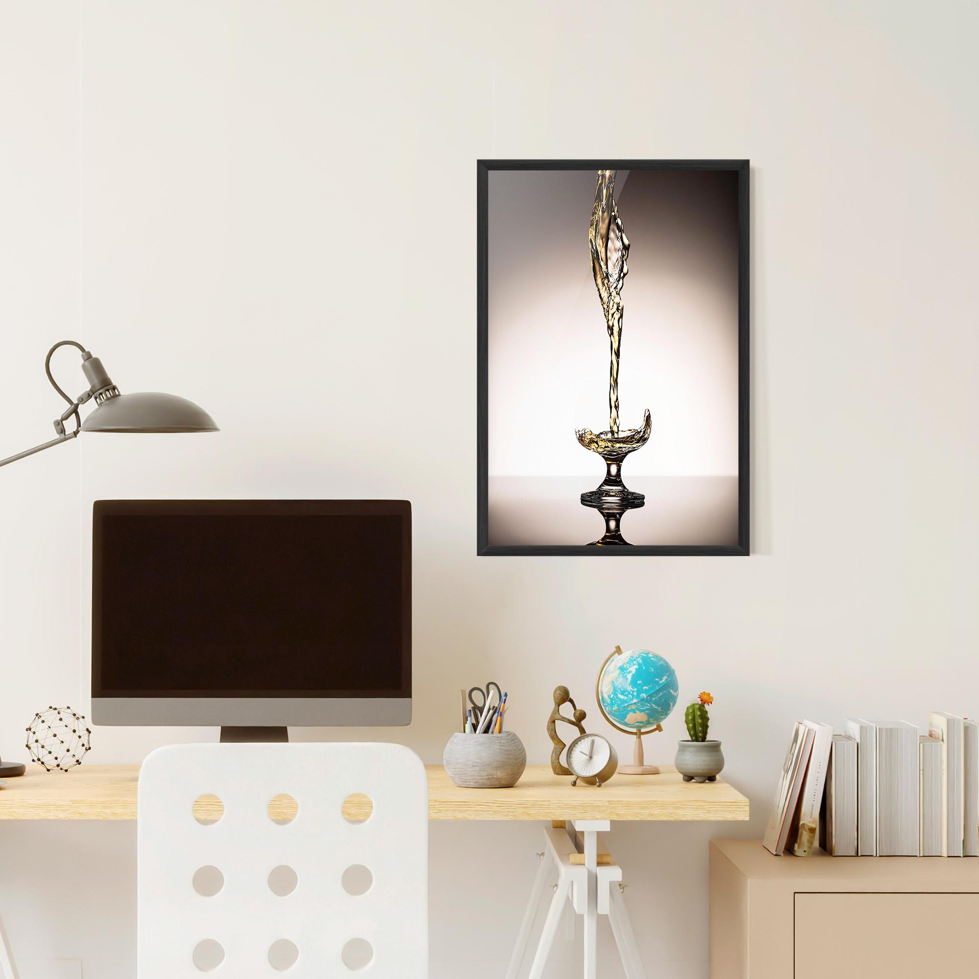 Keretezett Poszter White Wine Splash mockup 6