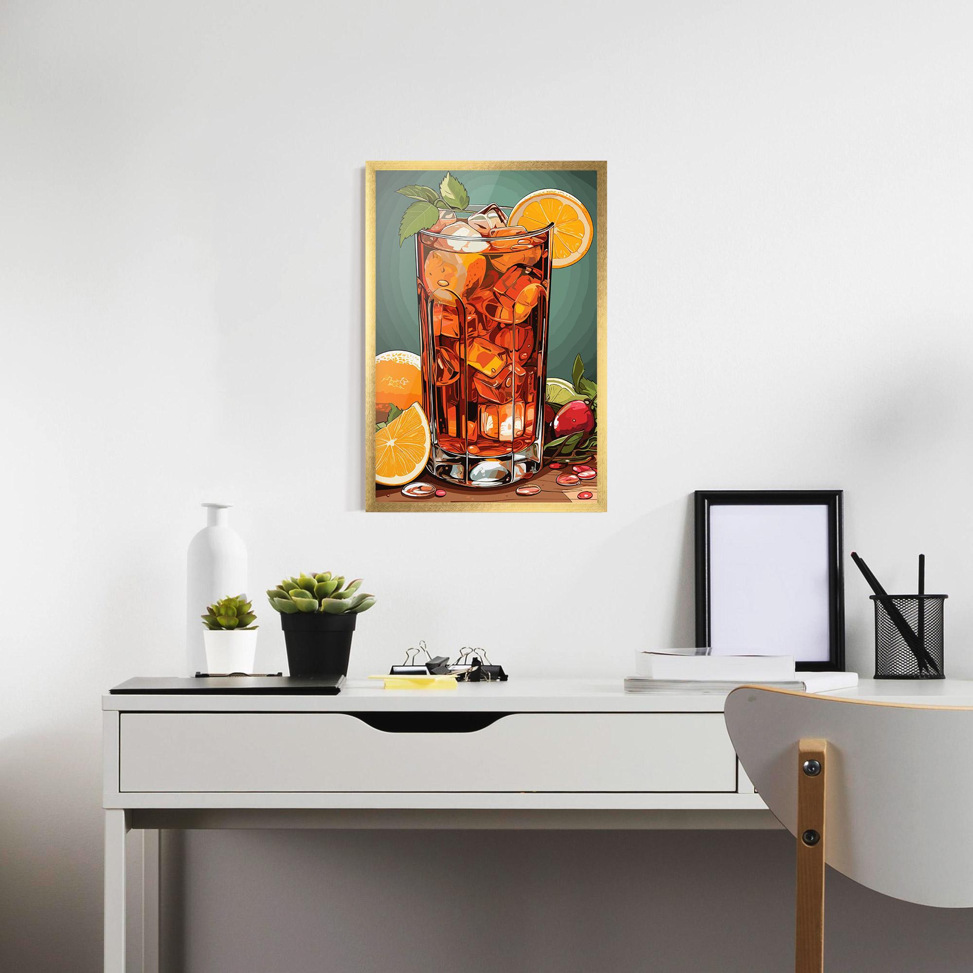 Keretezett Poszter Brown Cocktail mockup 7