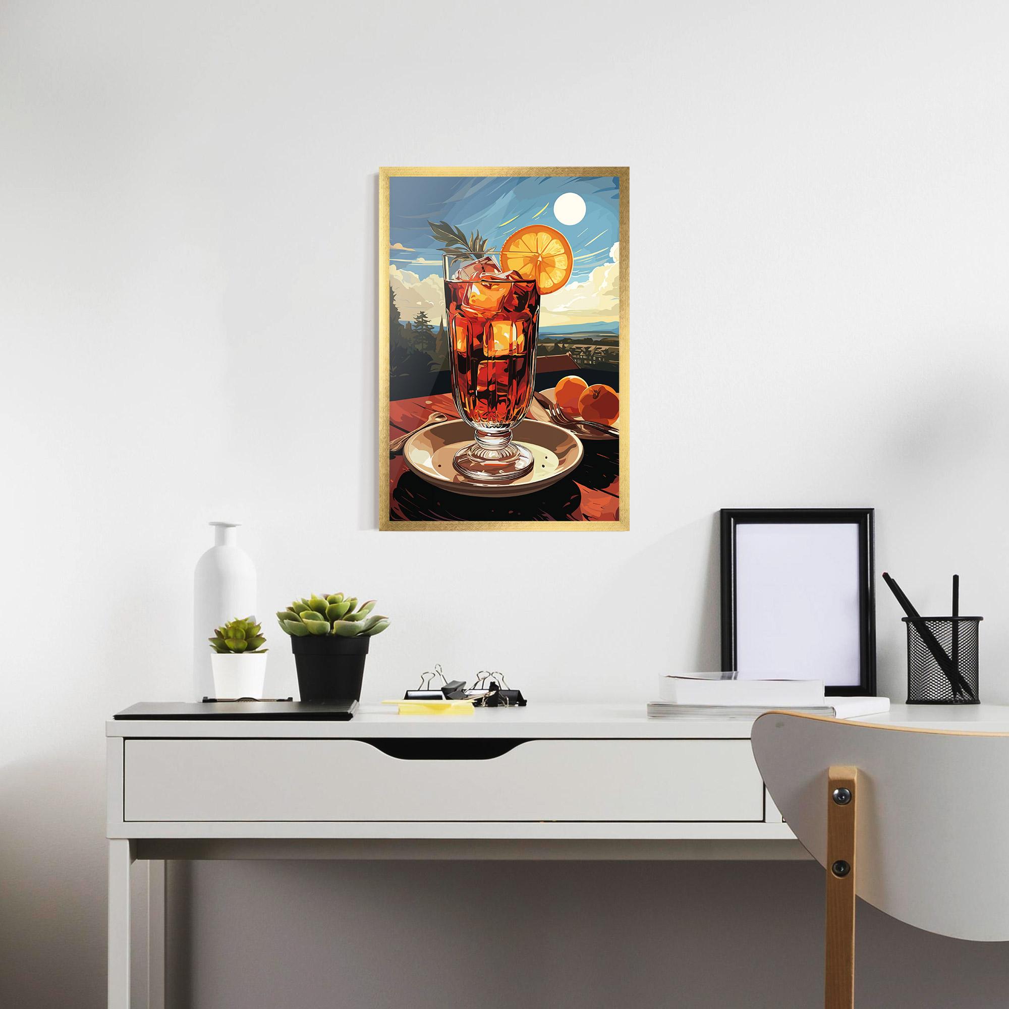 Keretezett Poszter Cocktail Orange mockup 7