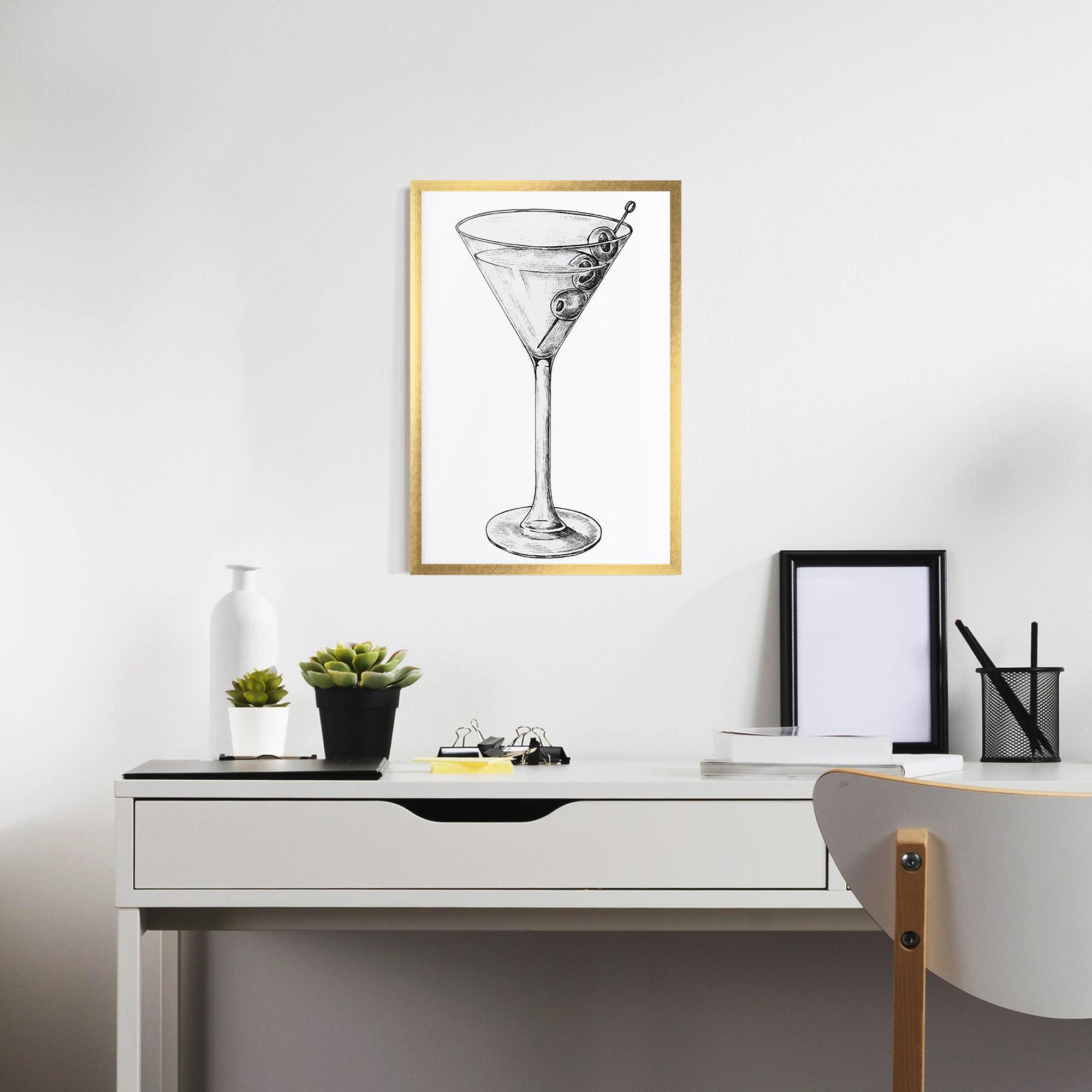 Keretezett Poszter Hand Drawn Glass mockup 7