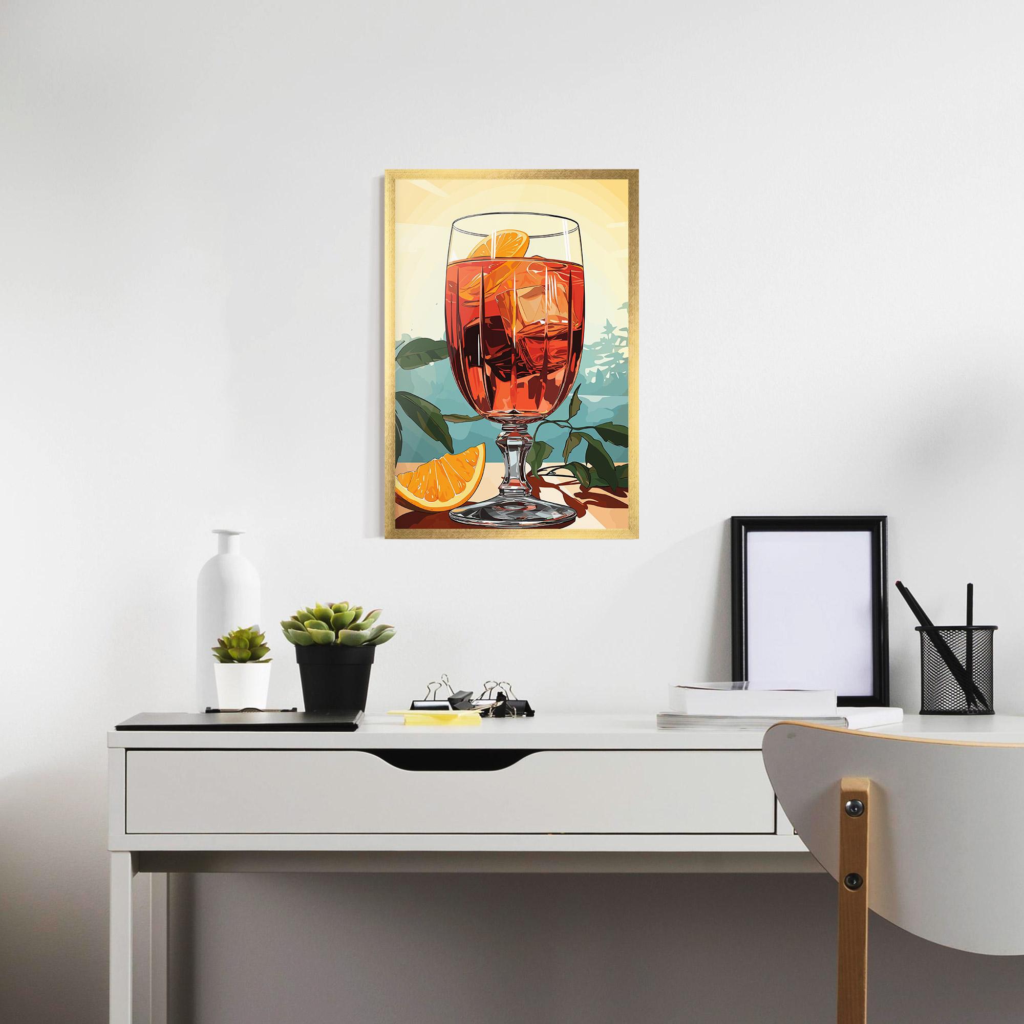 Keretezett Poszter Sunrise Cocktail mockup 7