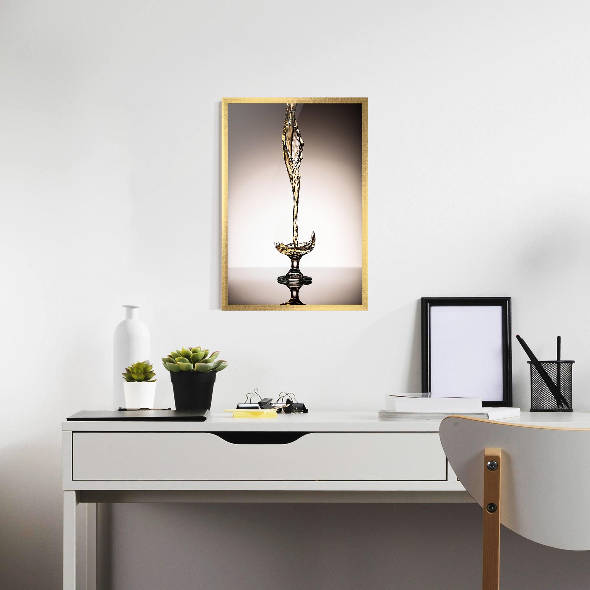 Keretezett Poszter White Wine Splash mockup 7