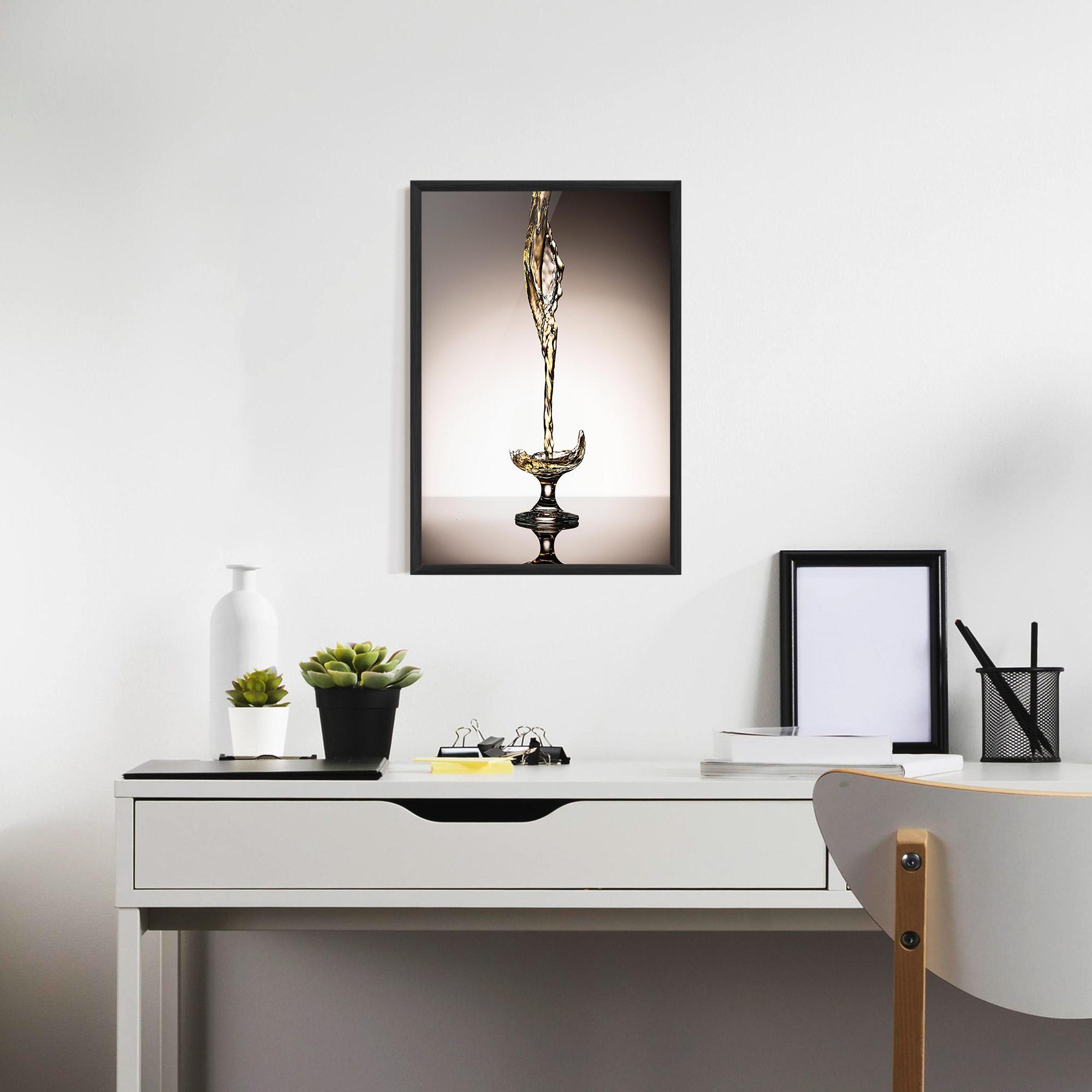 Keretezett Poszter White Wine Splash mockup 7