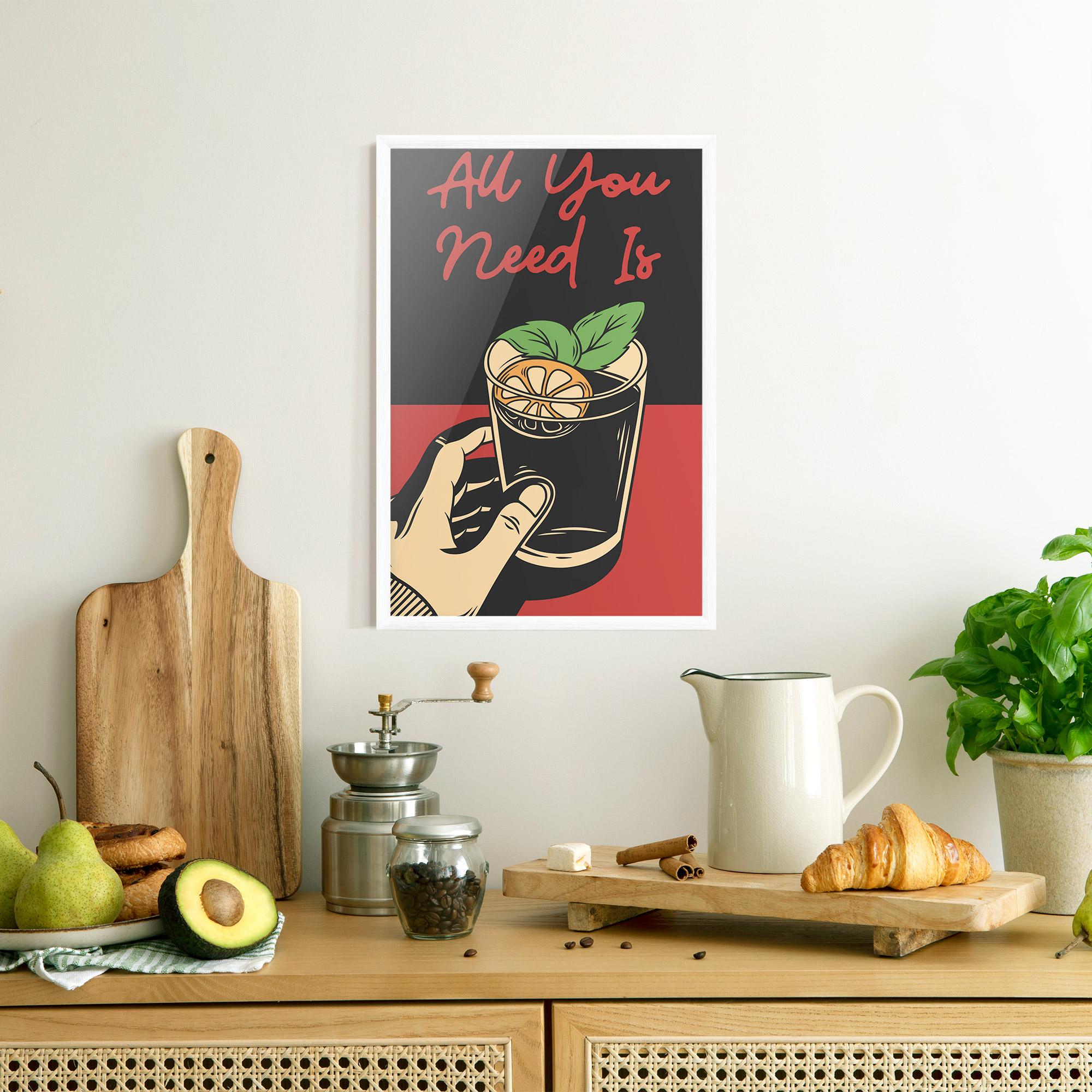 Keretezett Poszter All U Need mockup 8