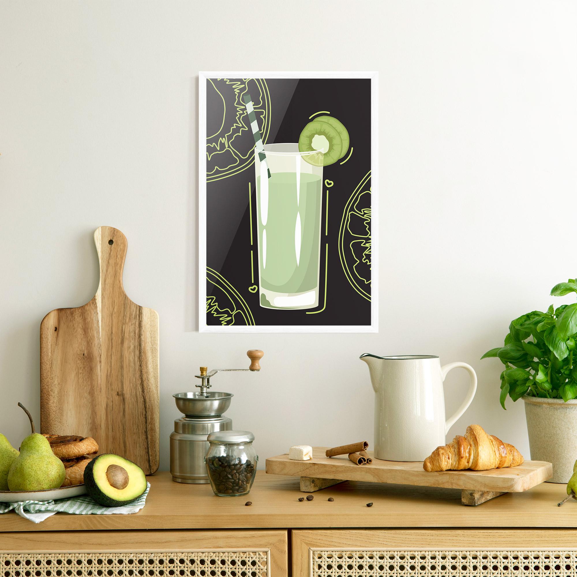 Keretezett Poszter Kiwi Drink mockup 8