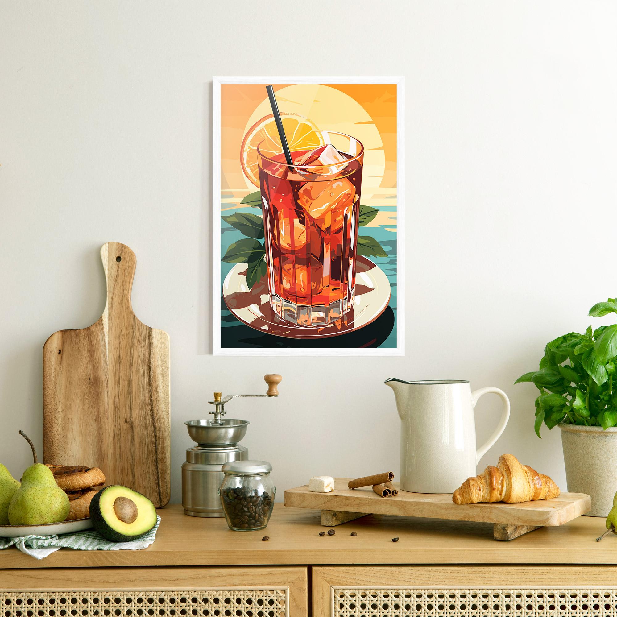 Keretezett Poszter Sunset Cocktail mockup 8