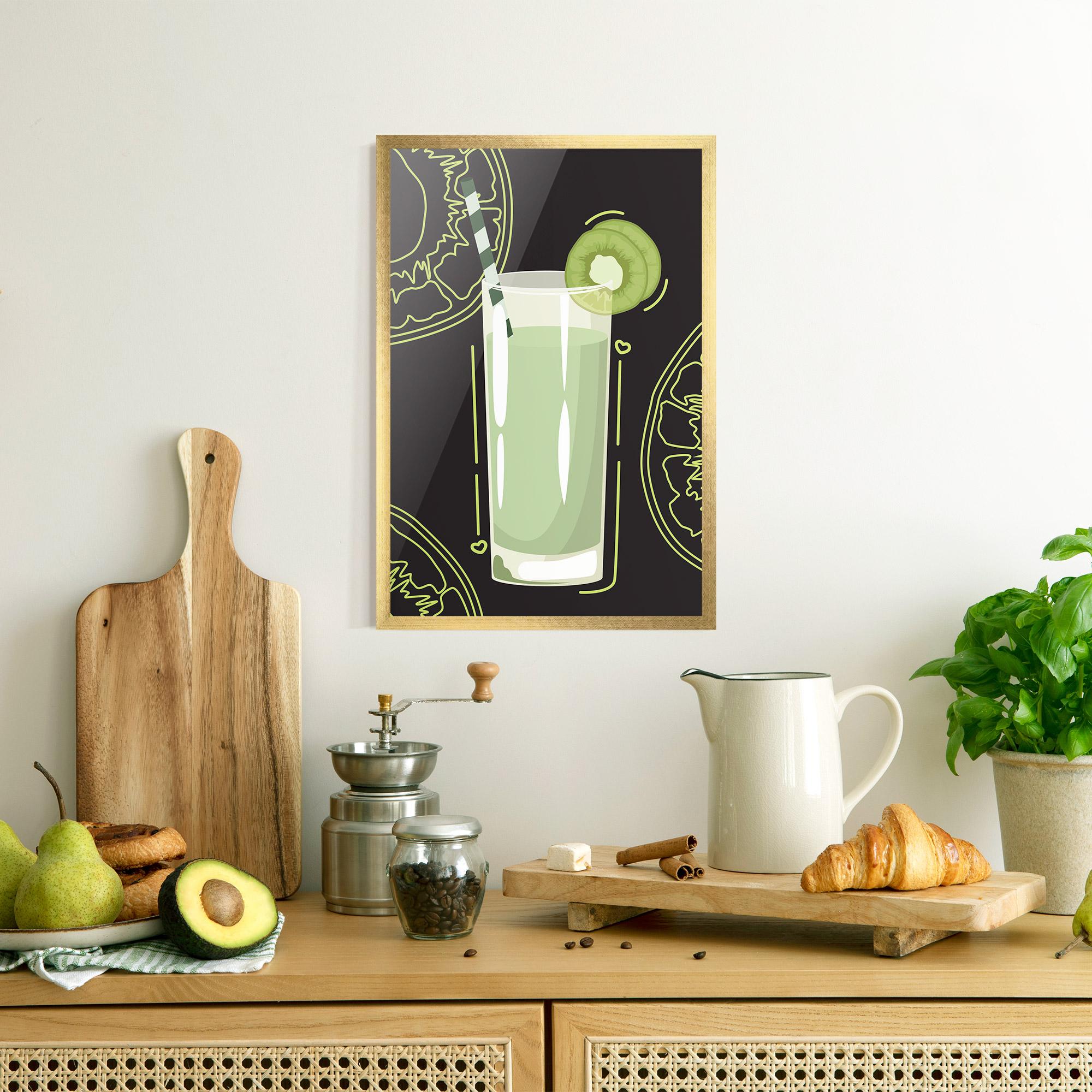 Keretezett Poszter Kiwi Drink mockup 8