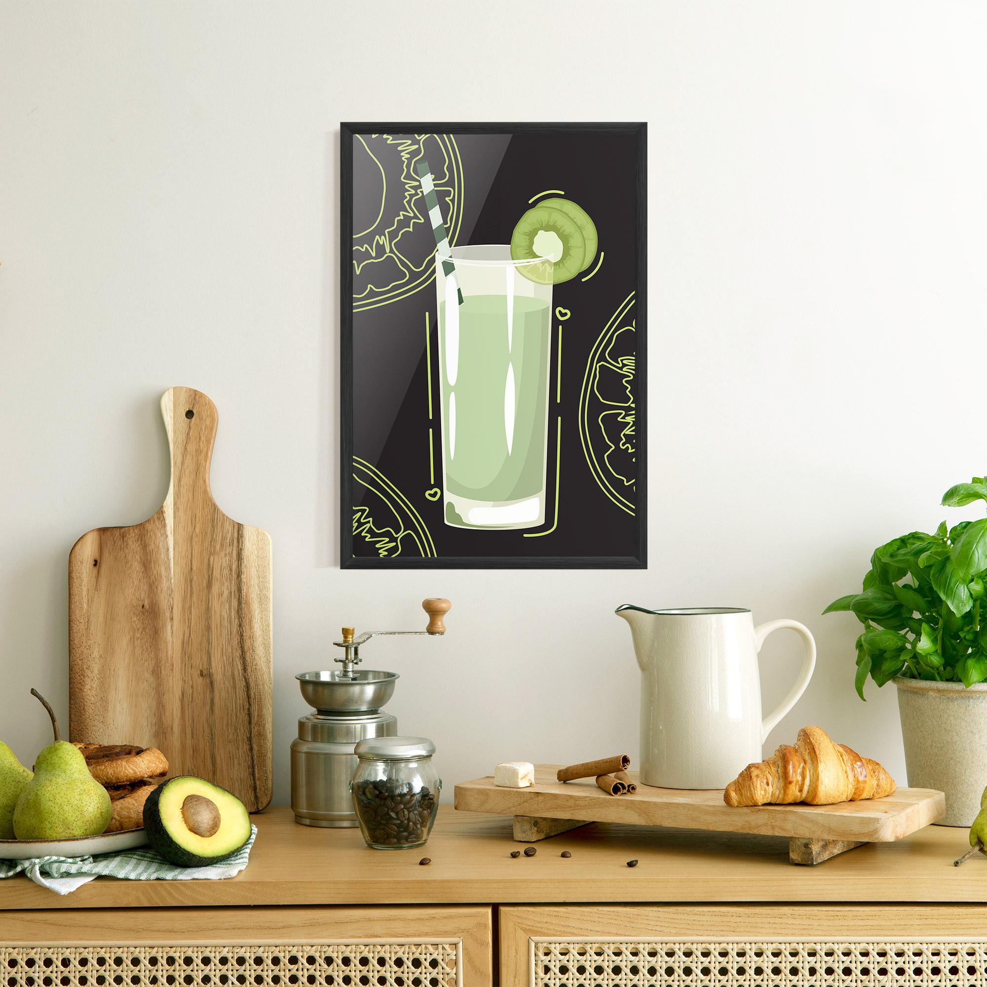 Keretezett Poszter Kiwi Drink mockup 8