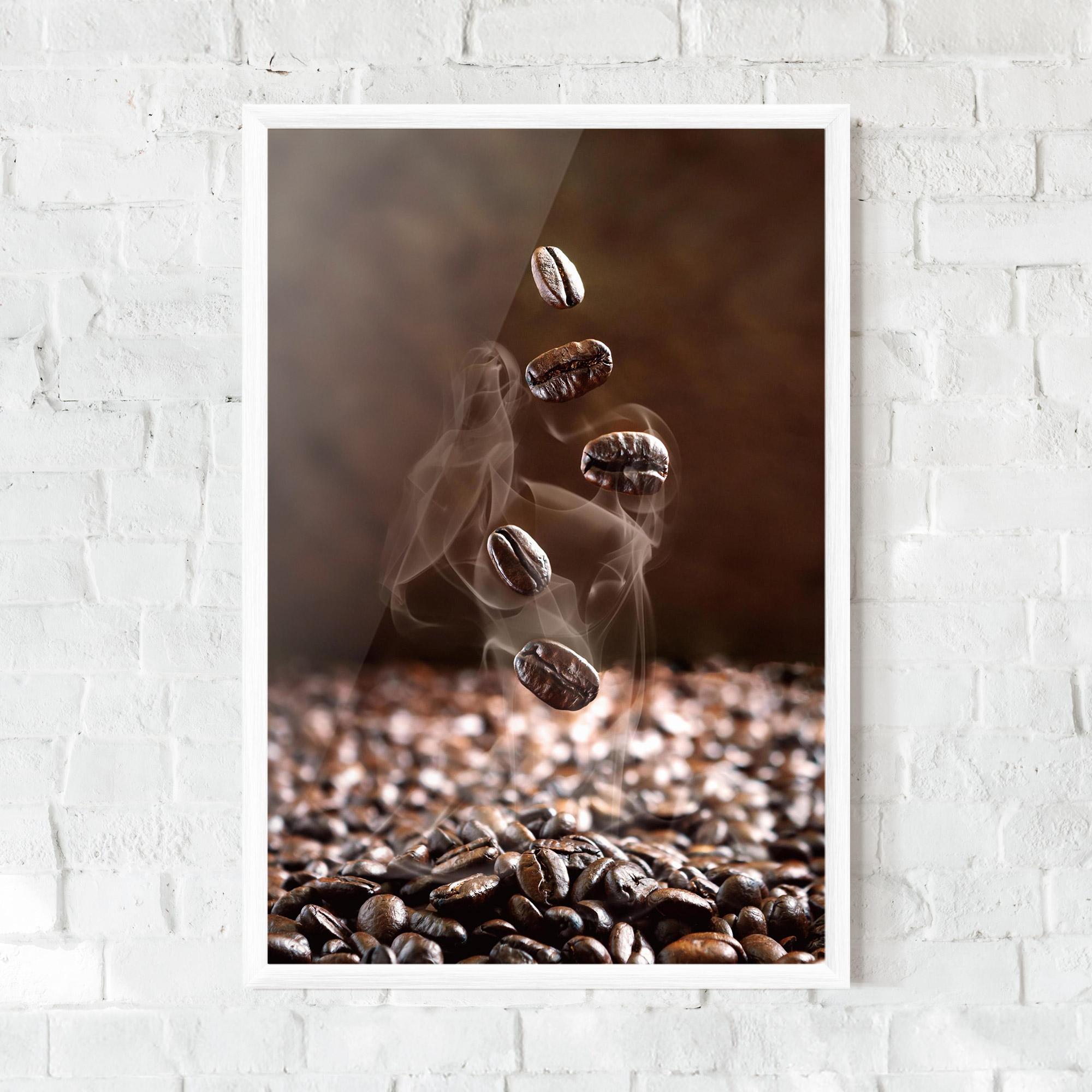 Keretezett Poszter Close Up Falling Beans mockup 0