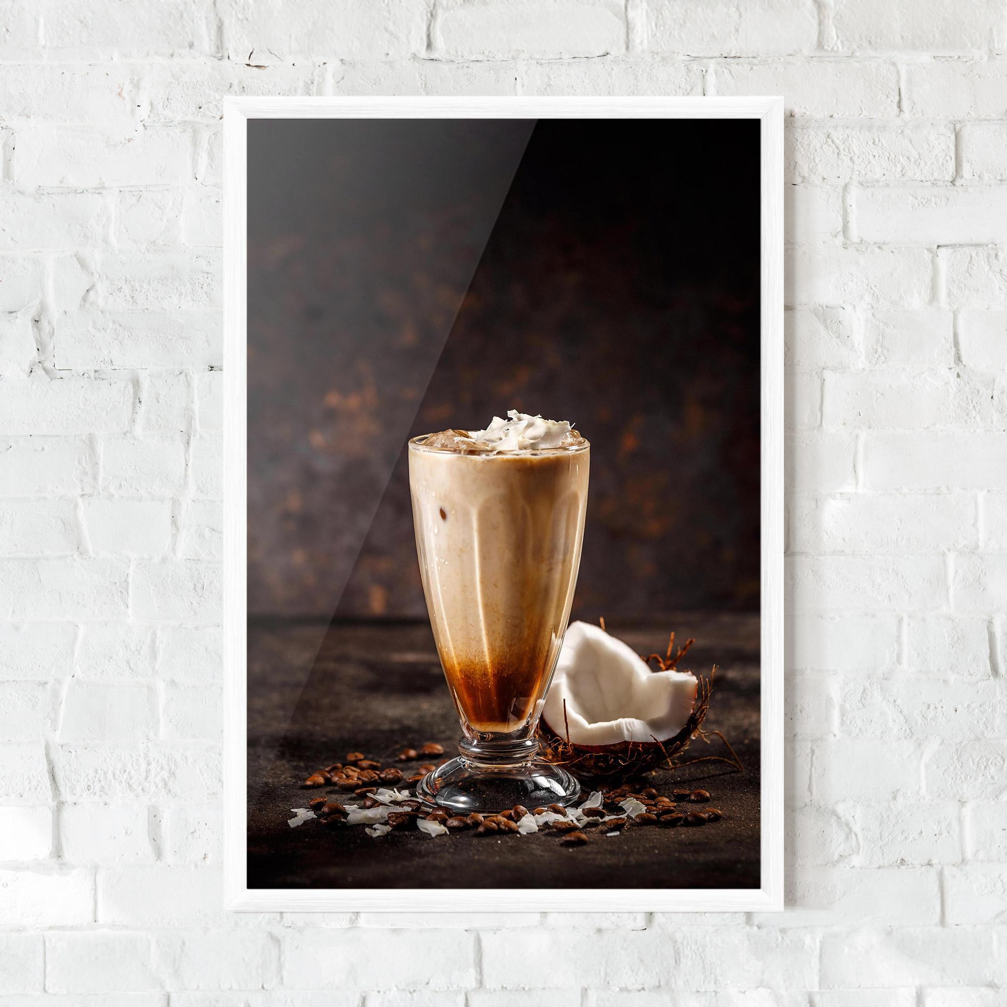 Keretezett Poszter Tasty Coconut Coffee mockup 0