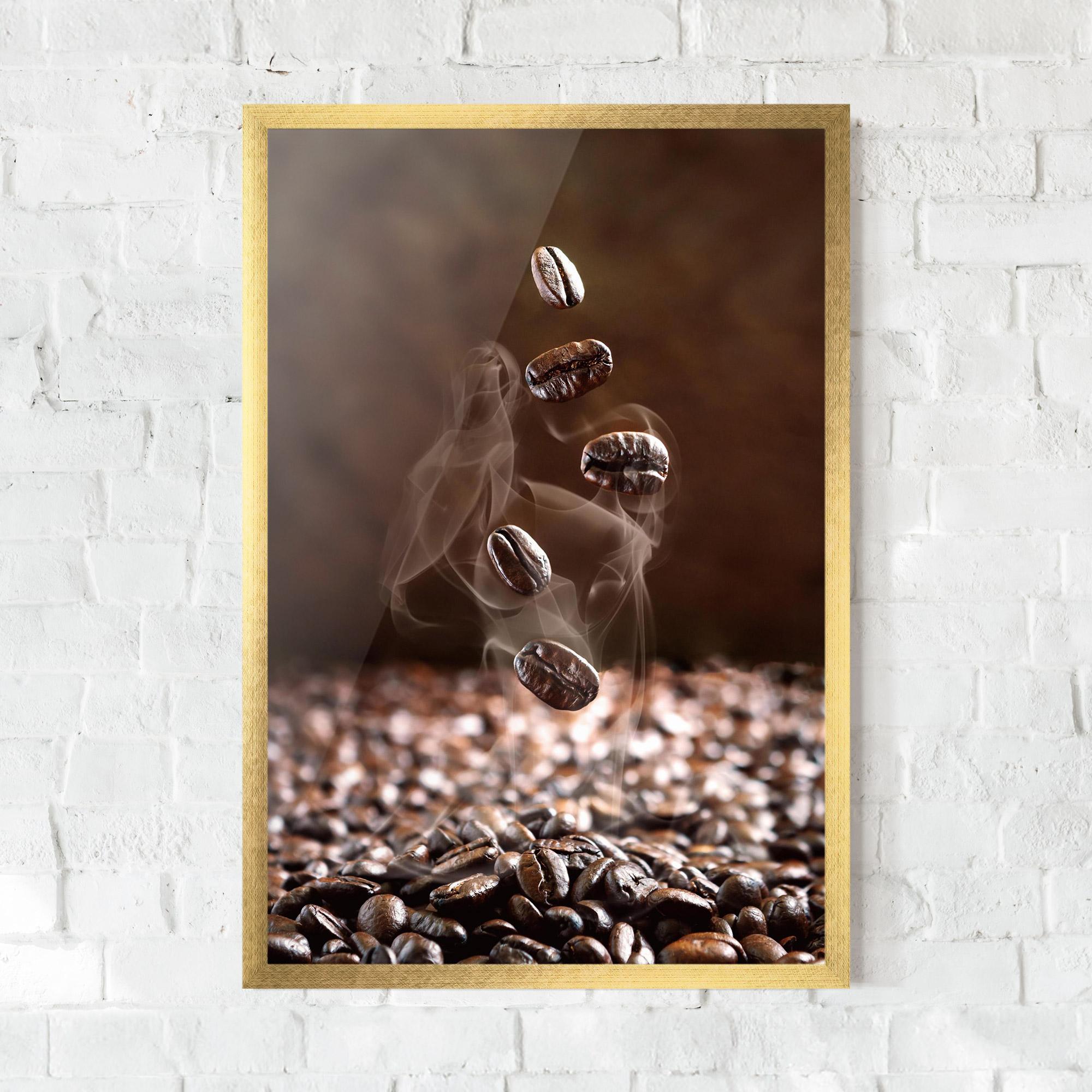 Keretezett Poszter Close Up Falling Beans mockup 0