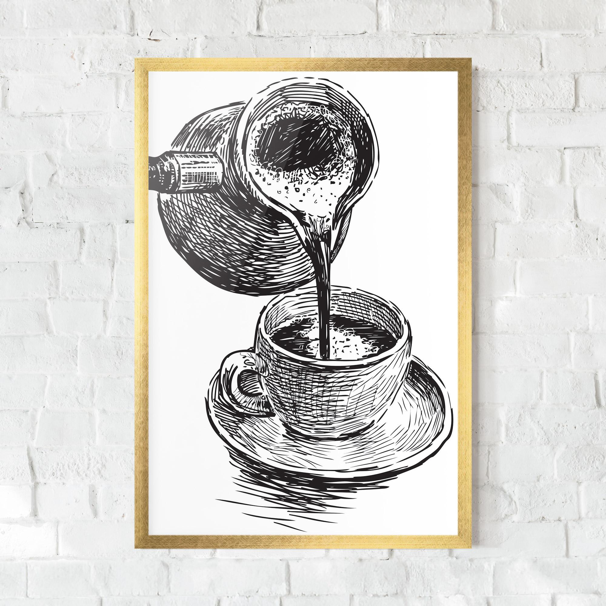 Keretezett Poszter Coffee Serving mockup 0