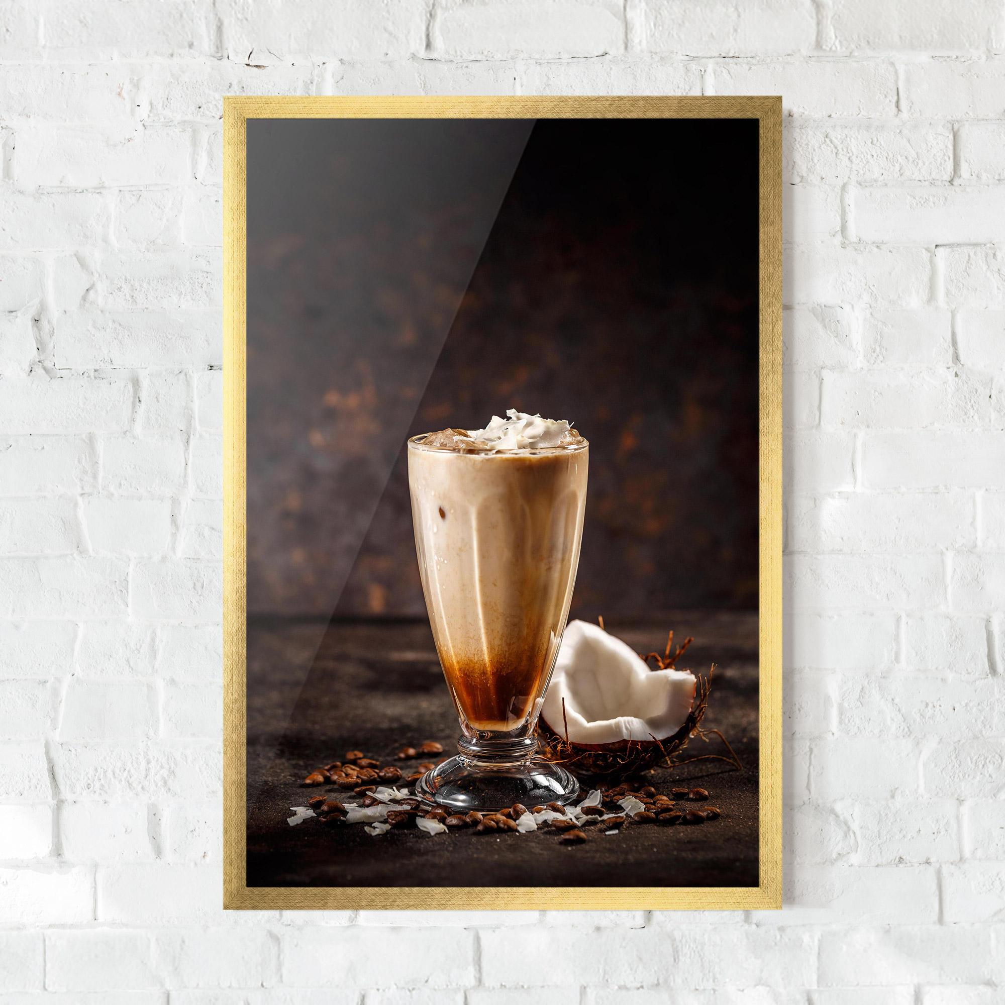 Keretezett Poszter Tasty Coconut Coffee mockup 0