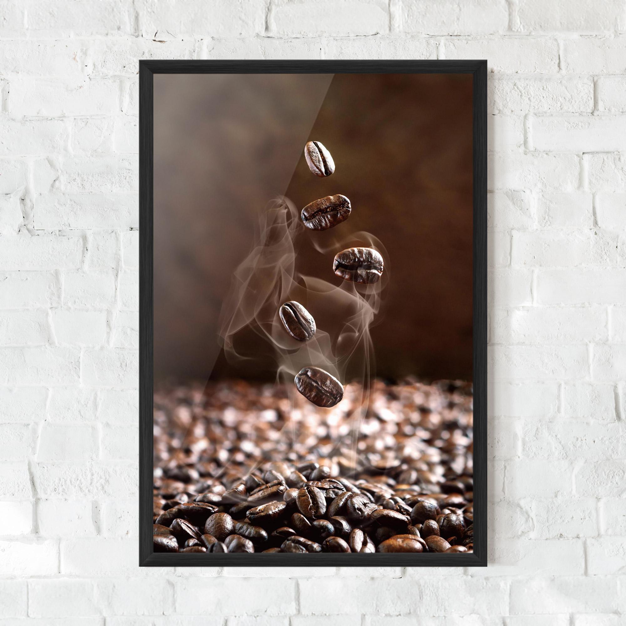 Keretezett Poszter Close Up Falling Beans mockup 0