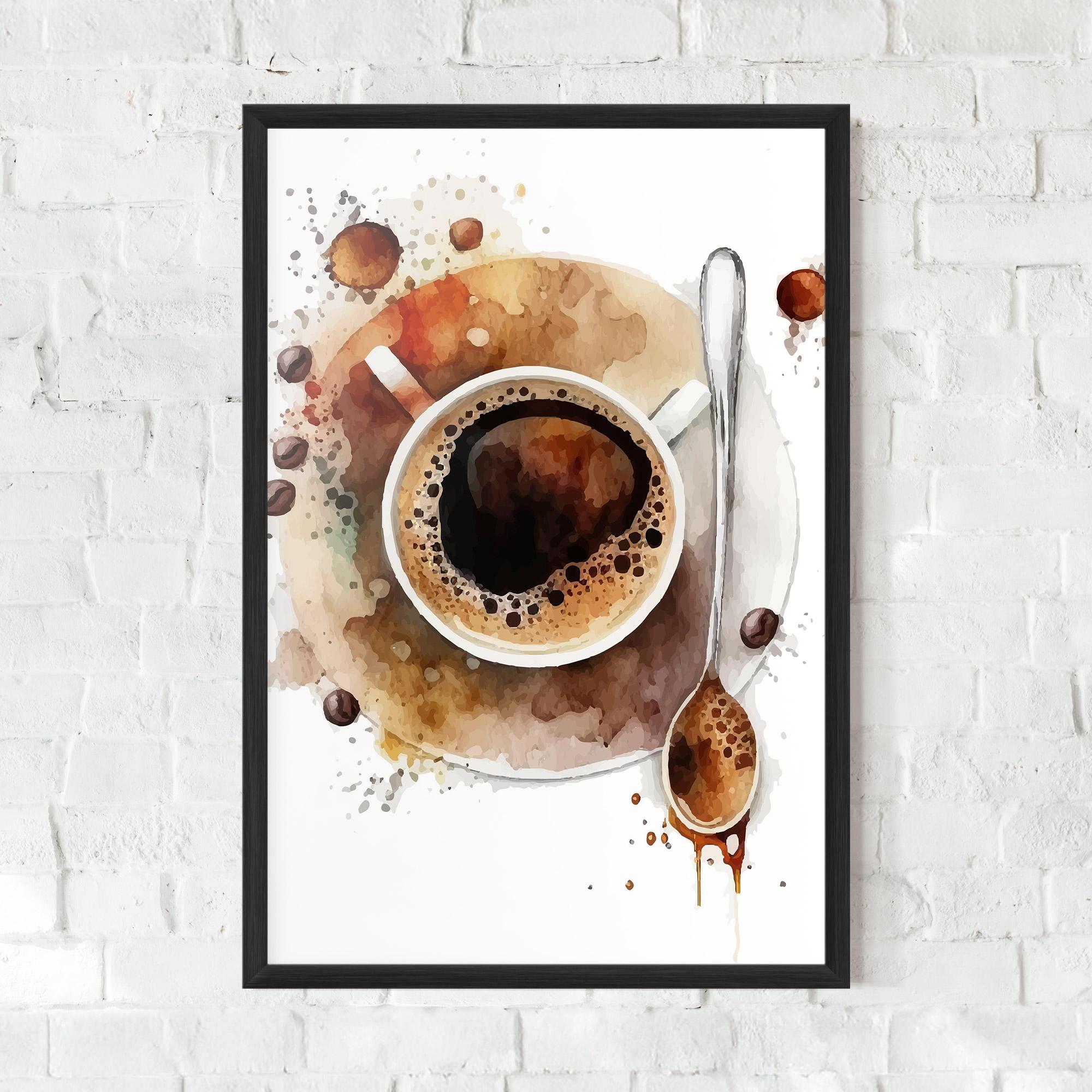 Keretezett Poszter Coffee Liquid mockup 0