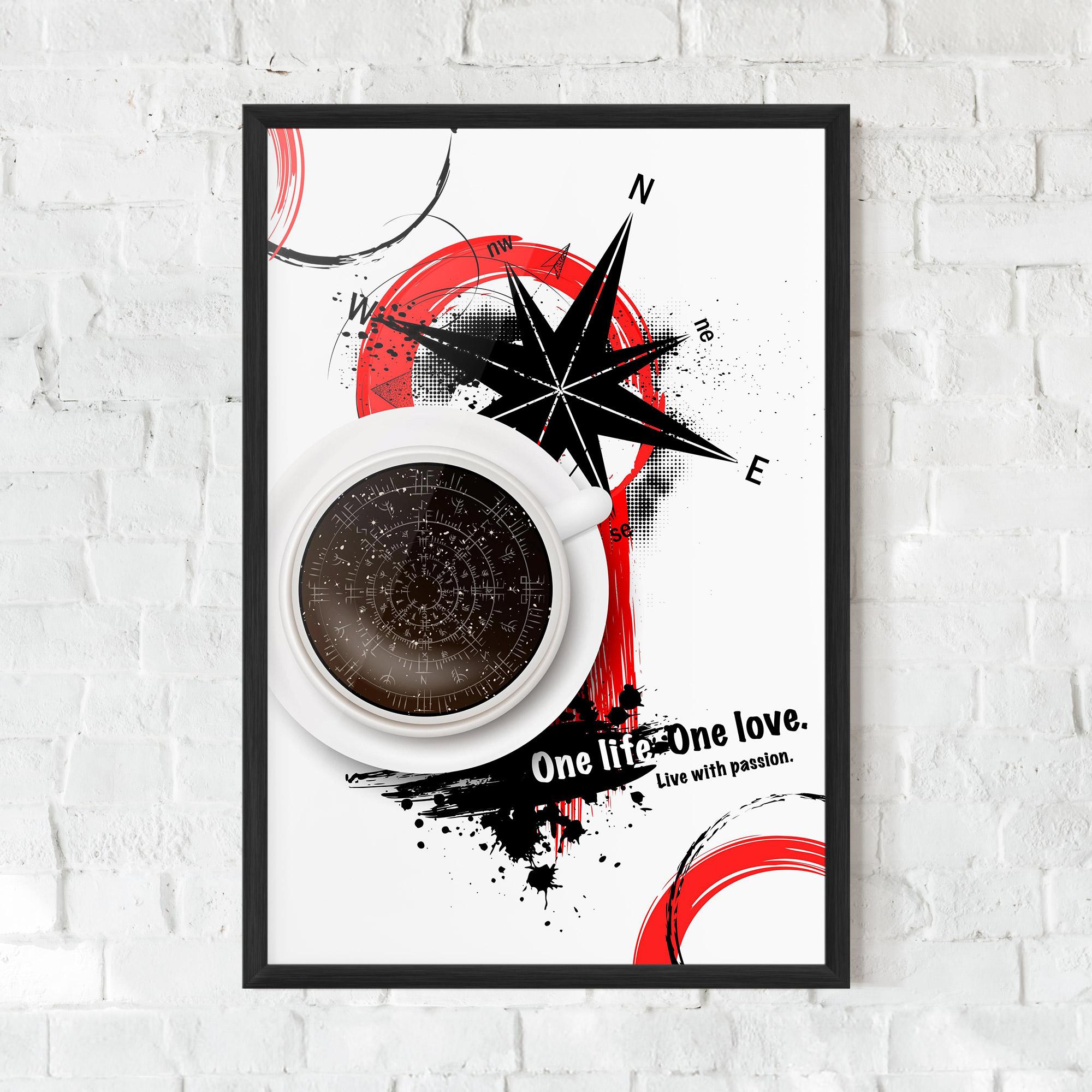 Keretezett Poszter Live With Passion mockup 0