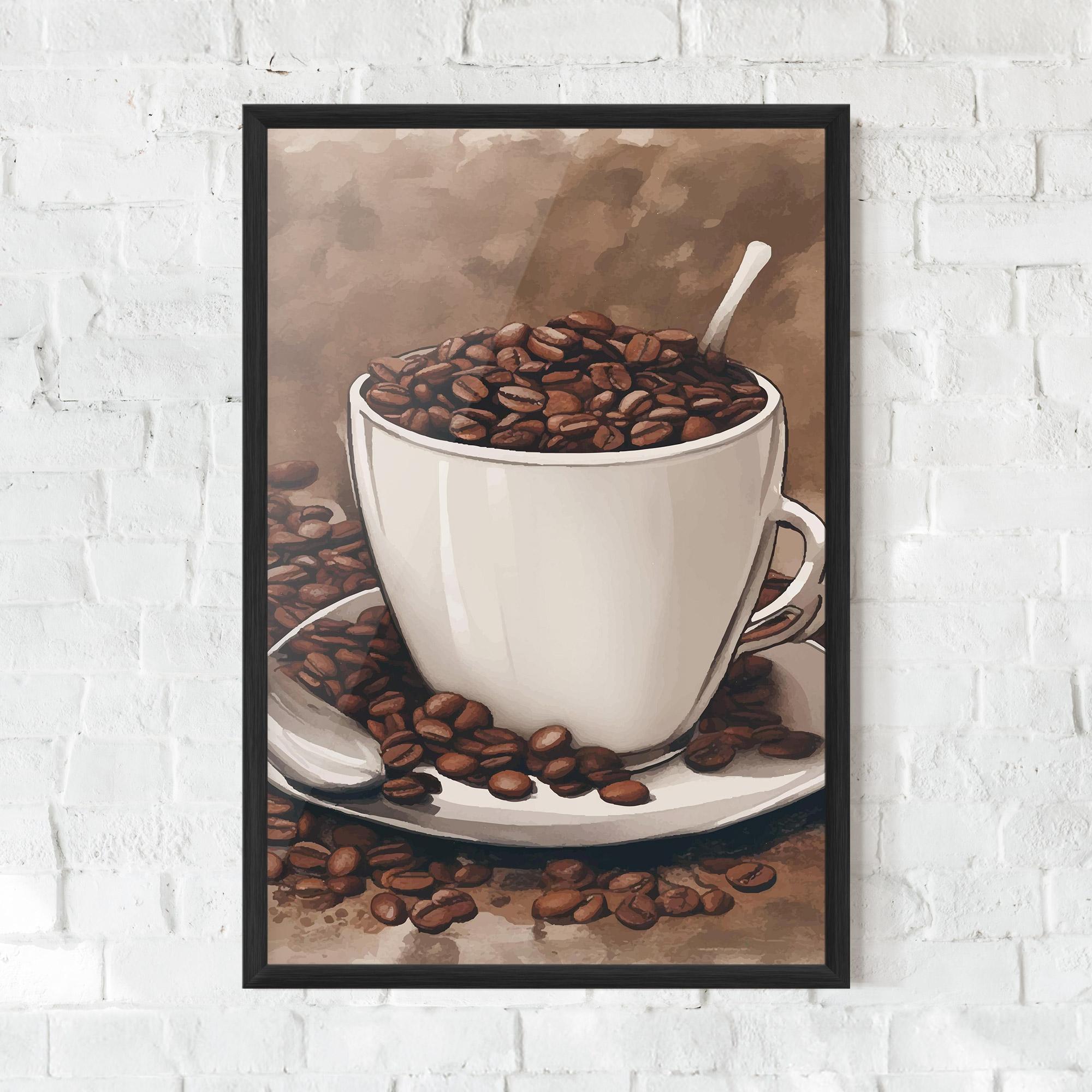 Keretezett Poszter Vintage Coffee mockup 0