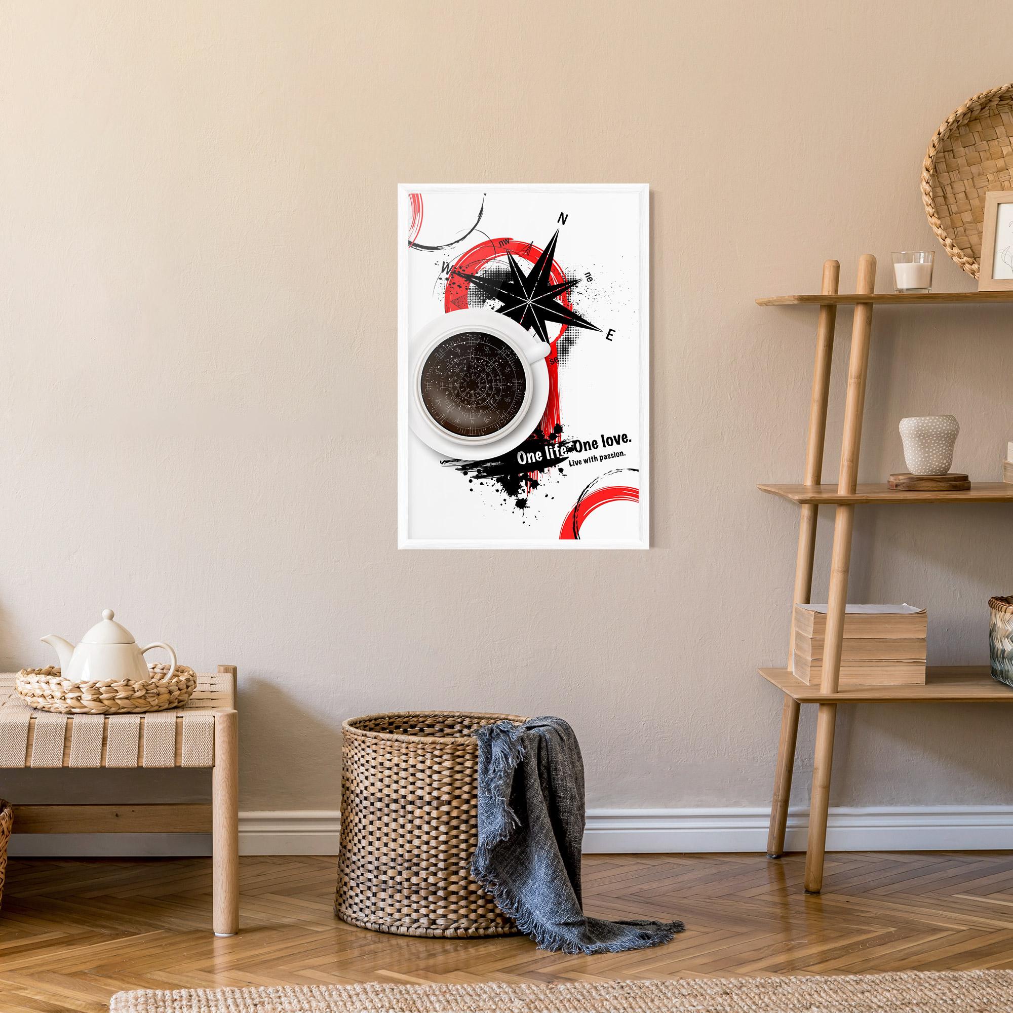 Keretezett Poszter Live With Passion mockup 9