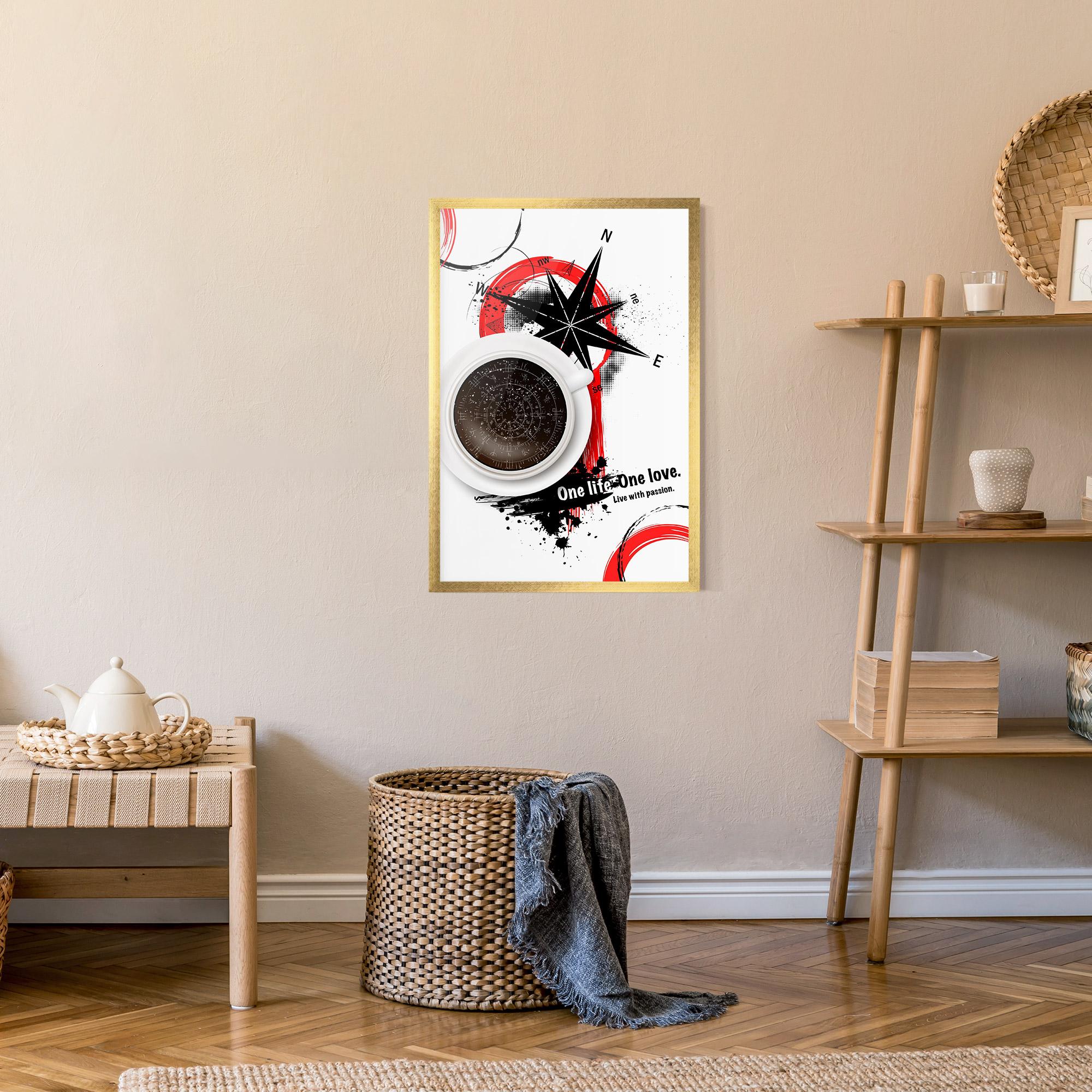 Keretezett Poszter Live With Passion mockup 9