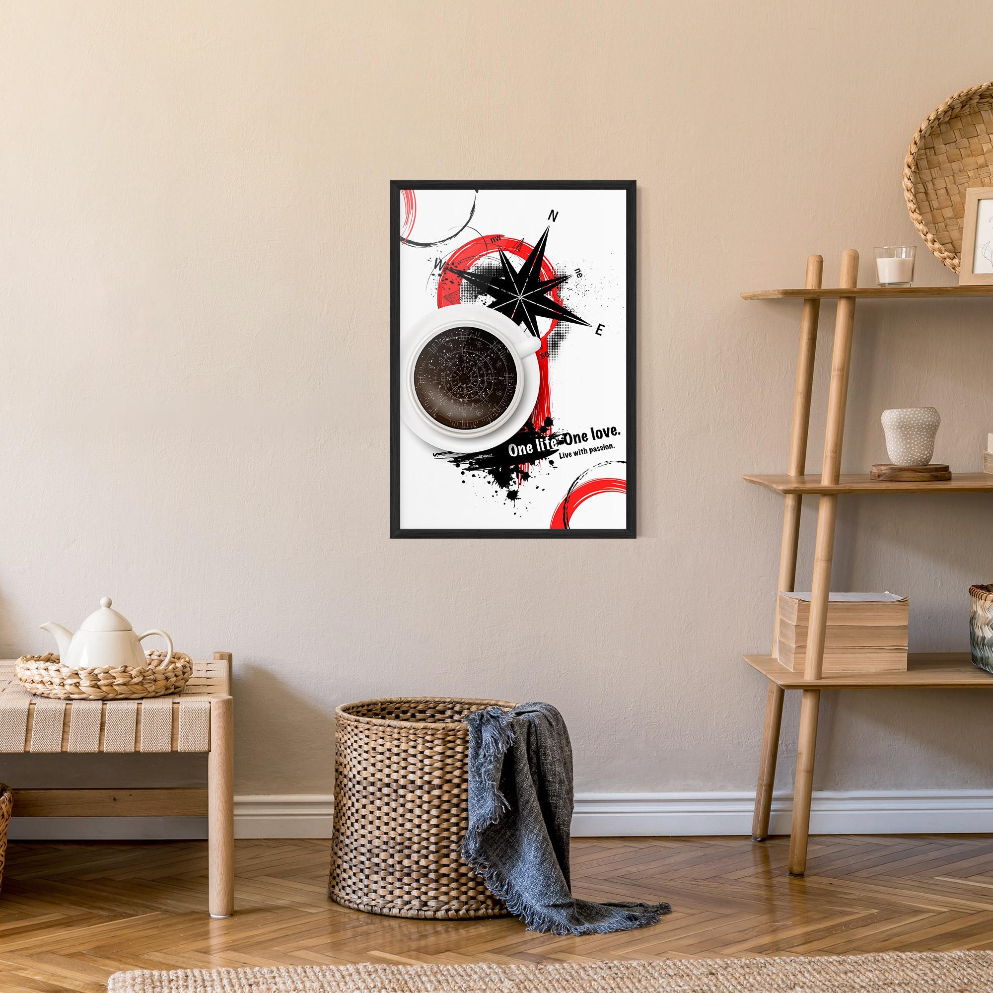 Keretezett Poszter Live With Passion mockup 9