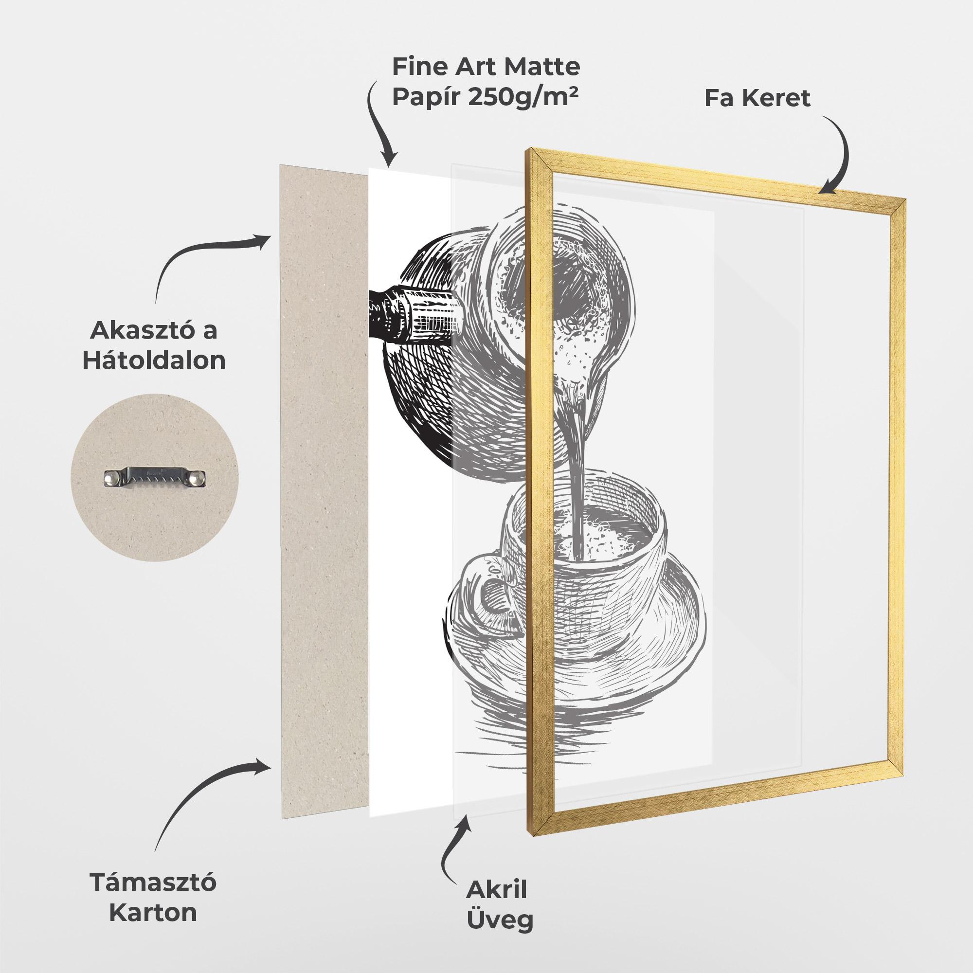 Keretezett Poszter Coffee Serving mockup 1