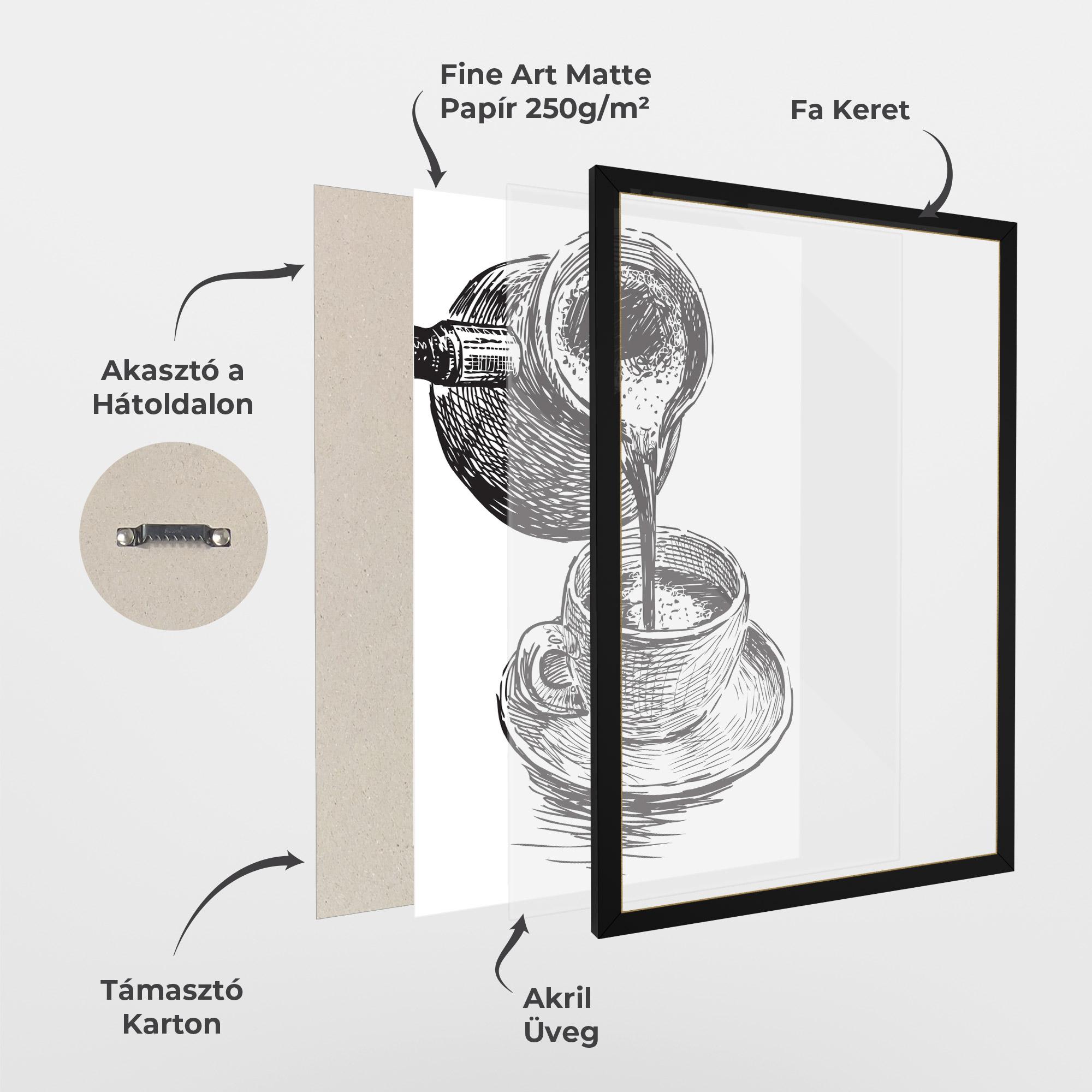 Keretezett Poszter Coffee Serving mockup 1