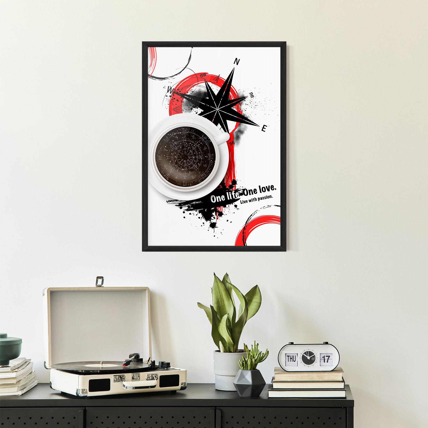 Keretezett Poszter Live With Passion mockup 2