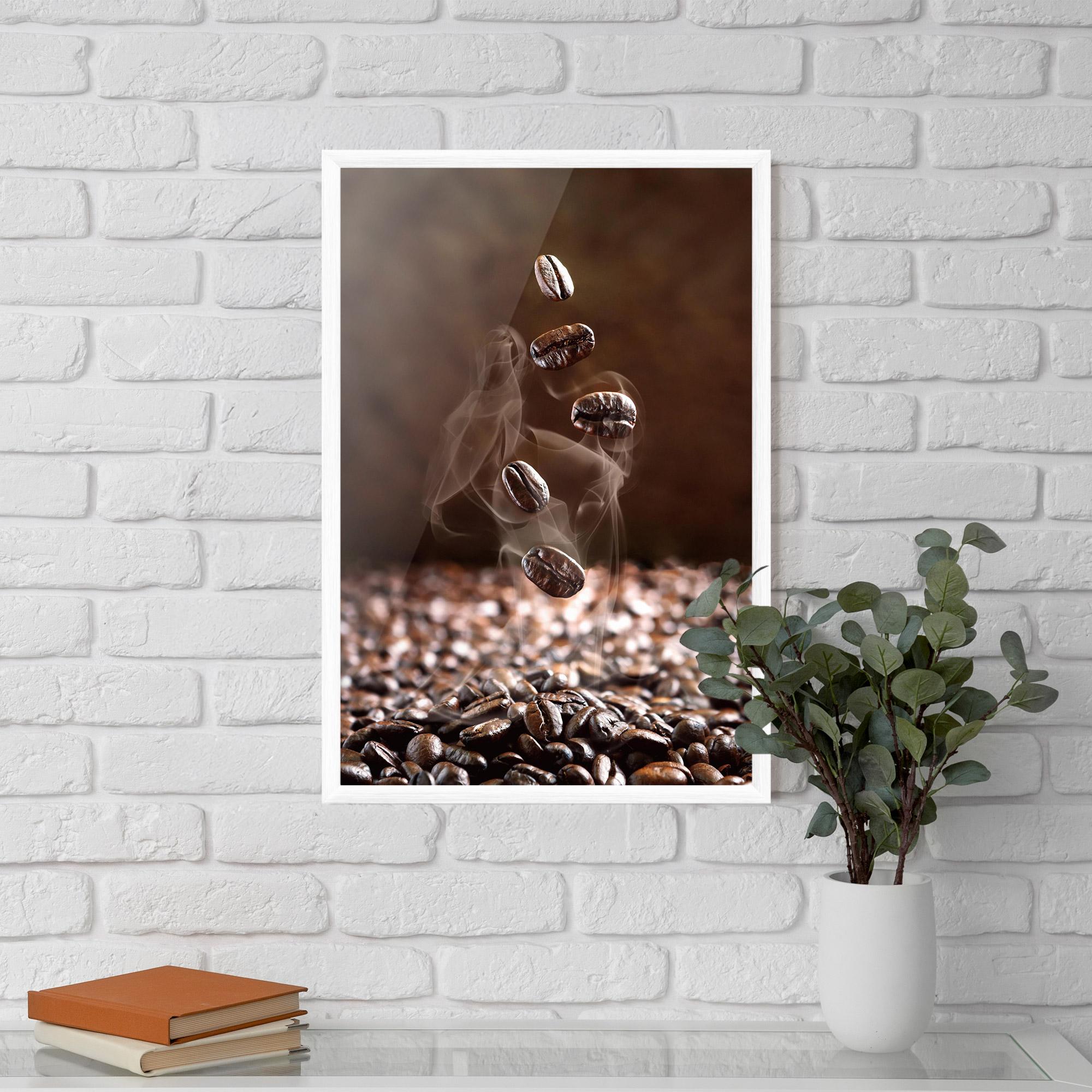 Keretezett Poszter Close Up Falling Beans mockup 5