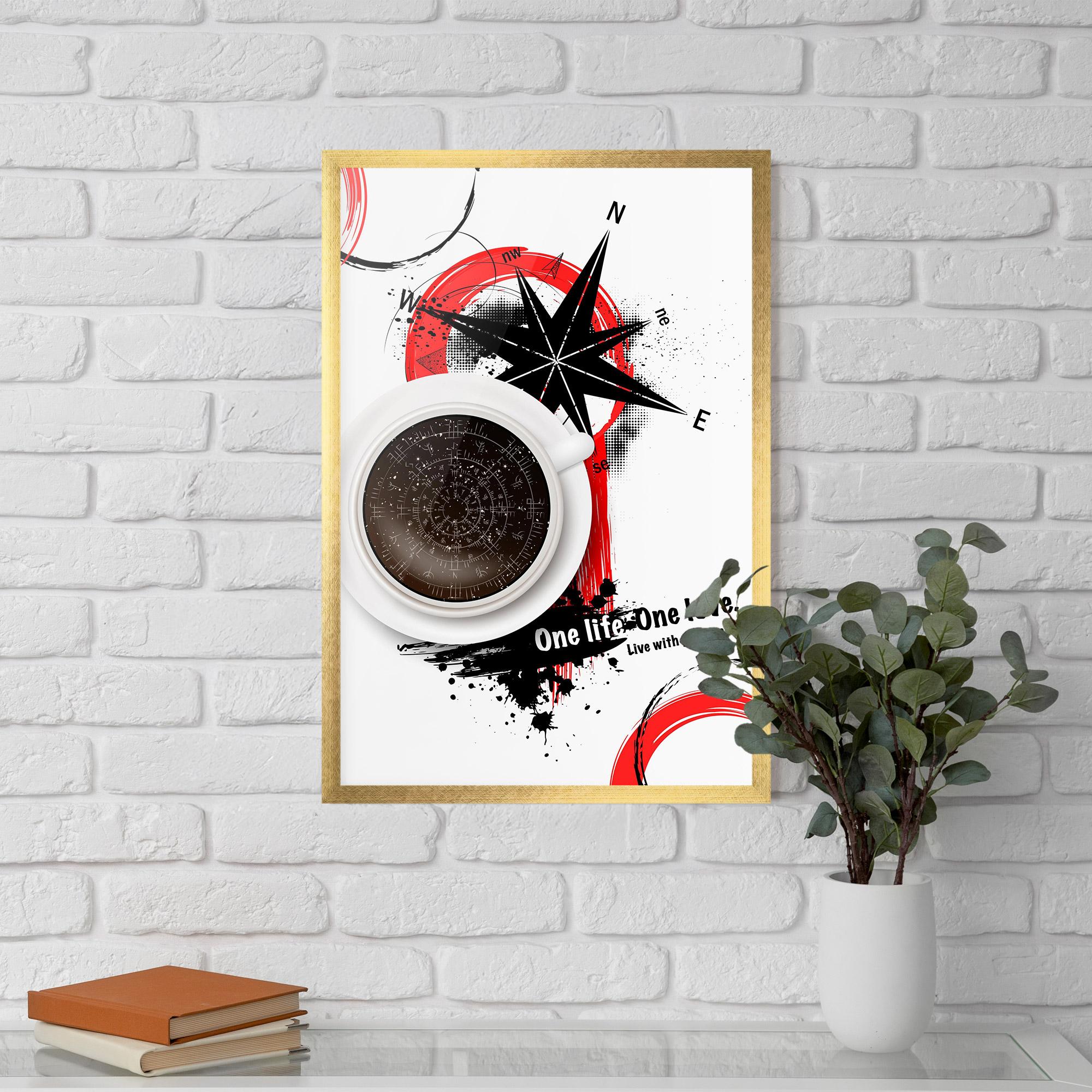 Keretezett Poszter Live With Passion mockup 5