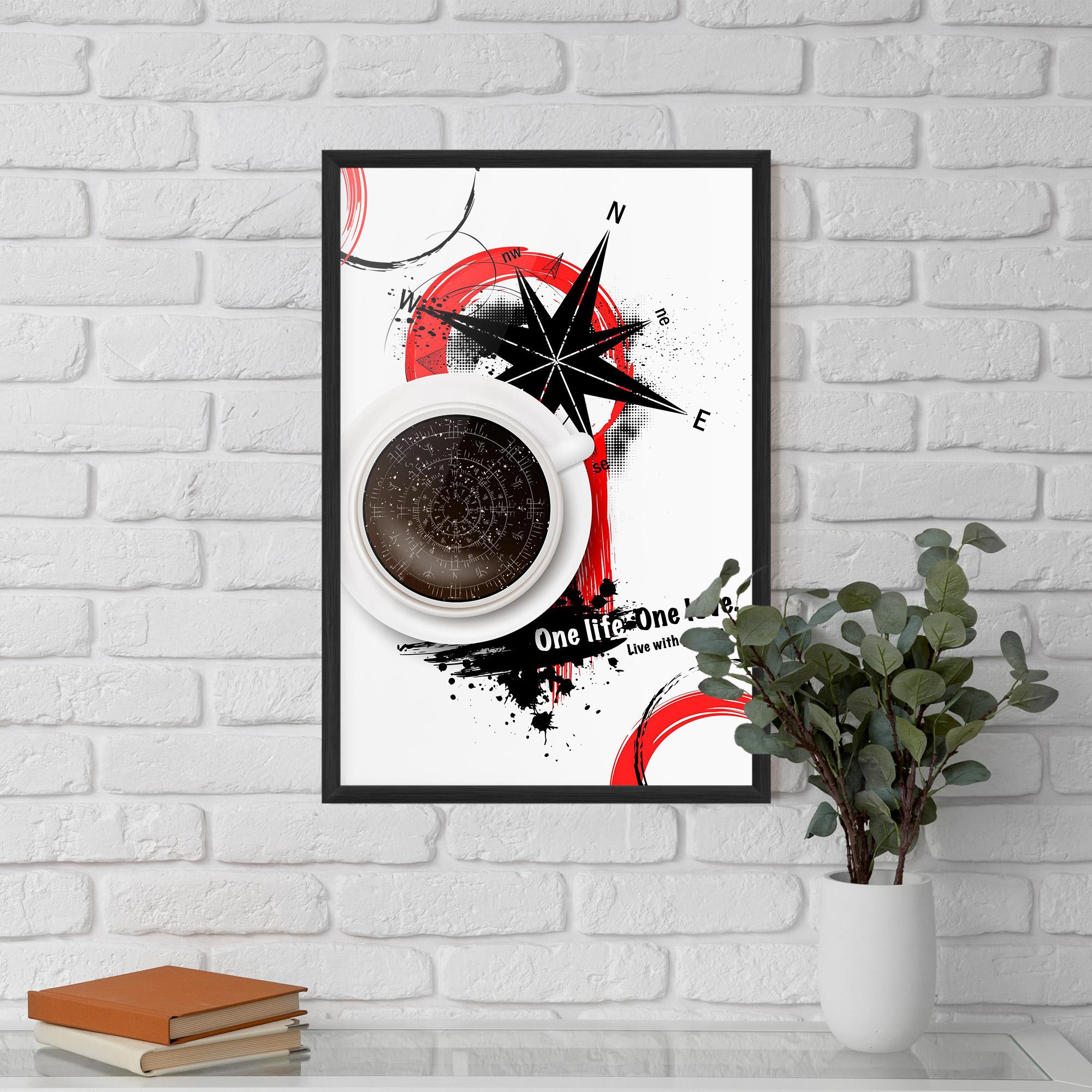 Keretezett Poszter Live With Passion mockup 5