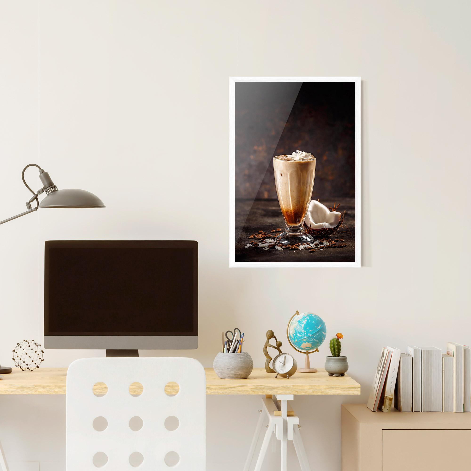 Keretezett Poszter Tasty Coconut Coffee mockup 6